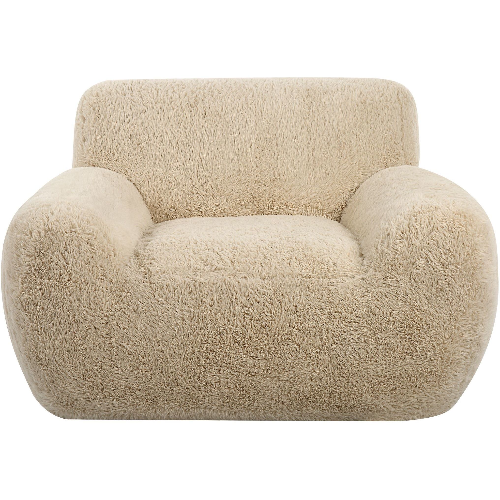 Abide Caramel Toned Faux Sheepskin Accent Chair
