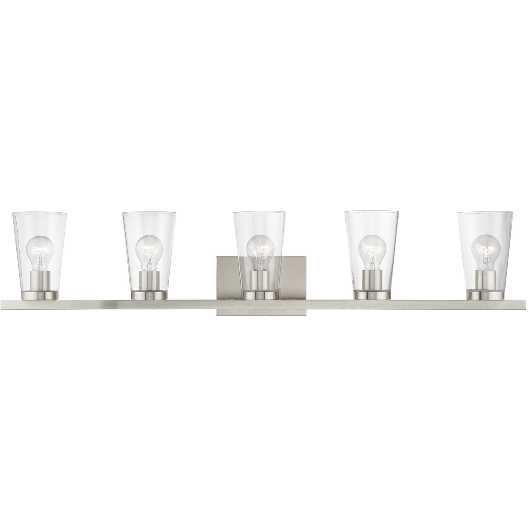 Cityview 5 Light 40 inch Brushed Nickel Vanity Sconce Wall Light, Extra Large