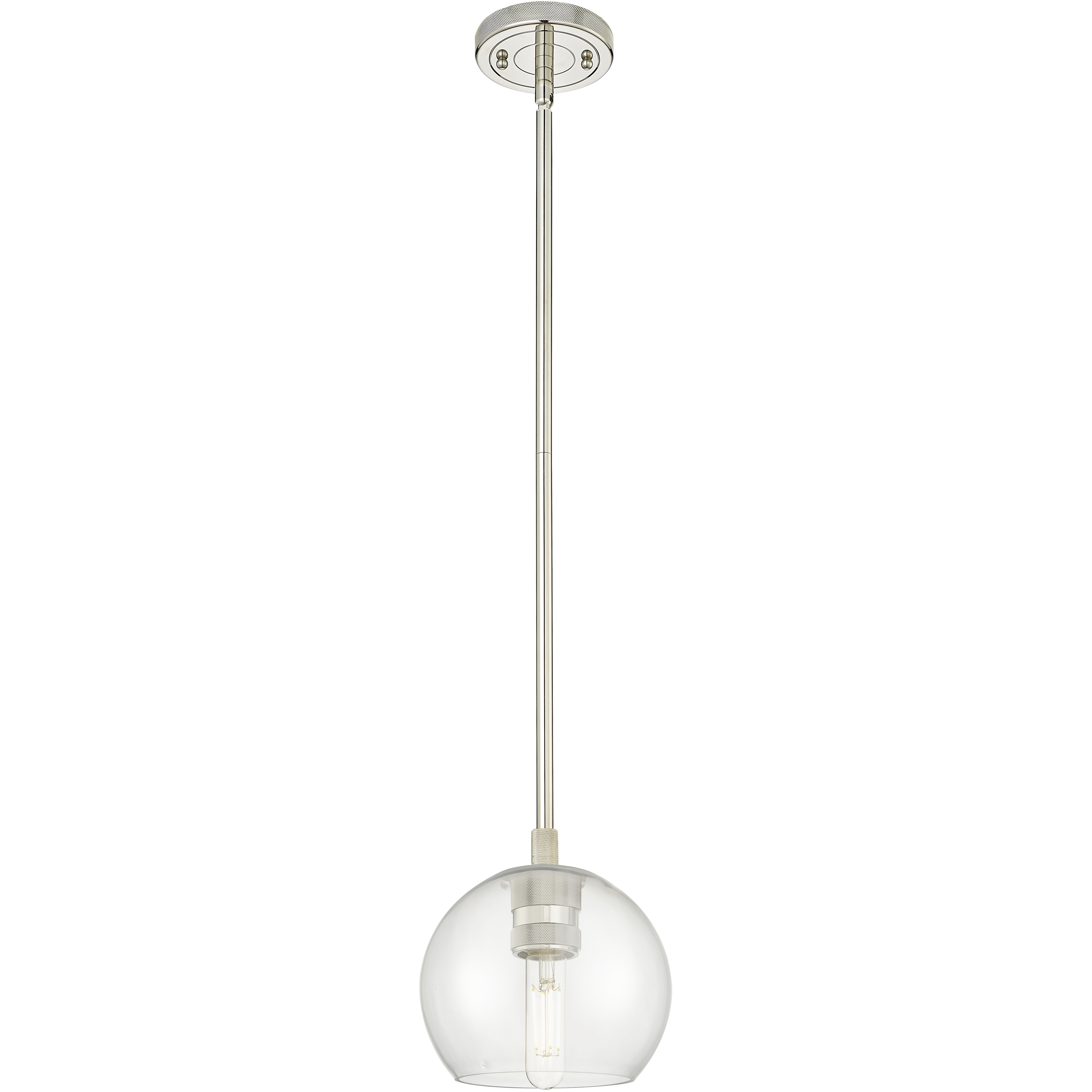 Crown Point 1 Light 5.88 inch Polished Nickel Pendant Ceiling Light in Clear Glass