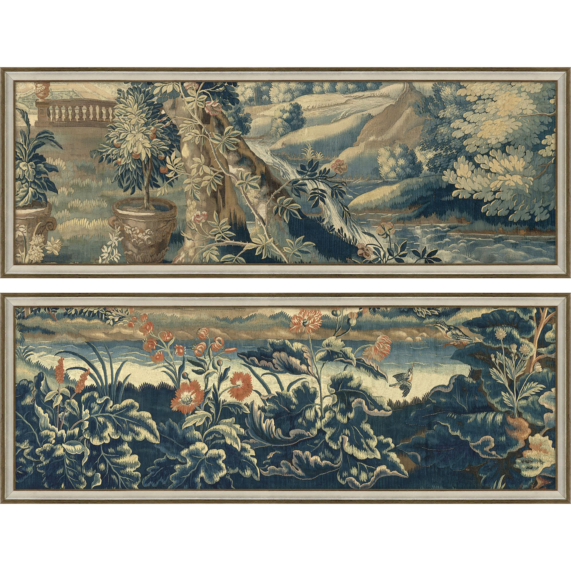 Scenic Scenes II Blue and Beige and Brown and Multi Framed Art