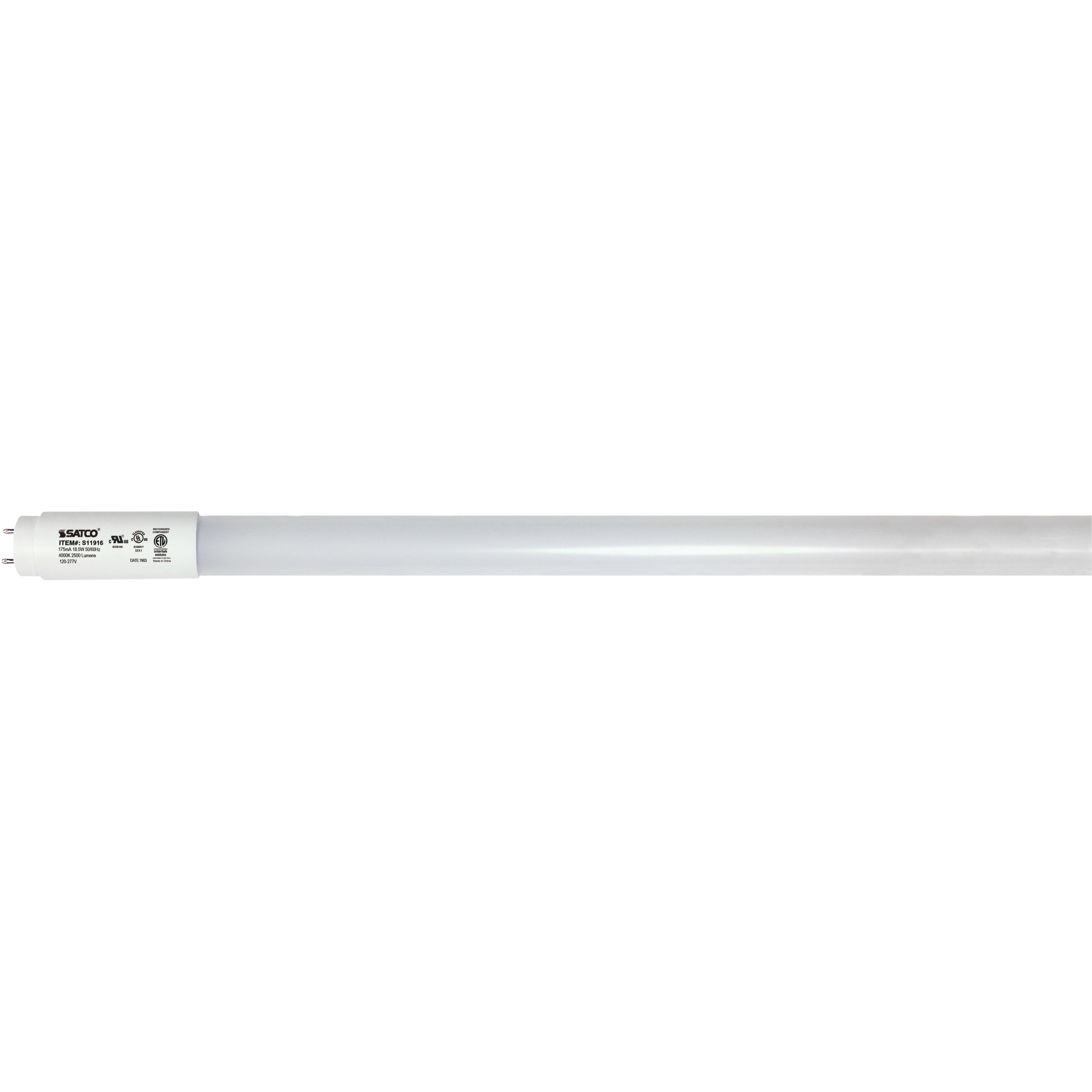 Signature LED T8 Medium Bi Pin 18.5 watt 120V 4000K Light Bulb