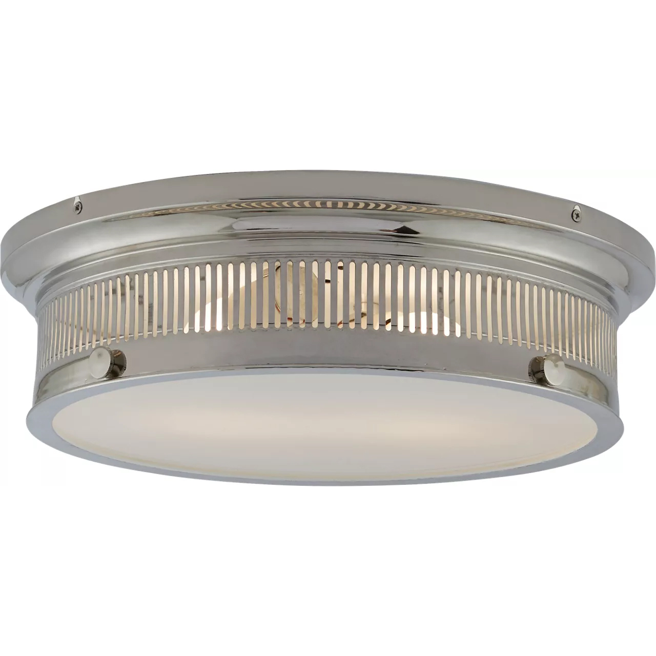 Chapman & Myers Alderly 2 Light 16 inch Polished Nickel Flush Mount Ceiling Light