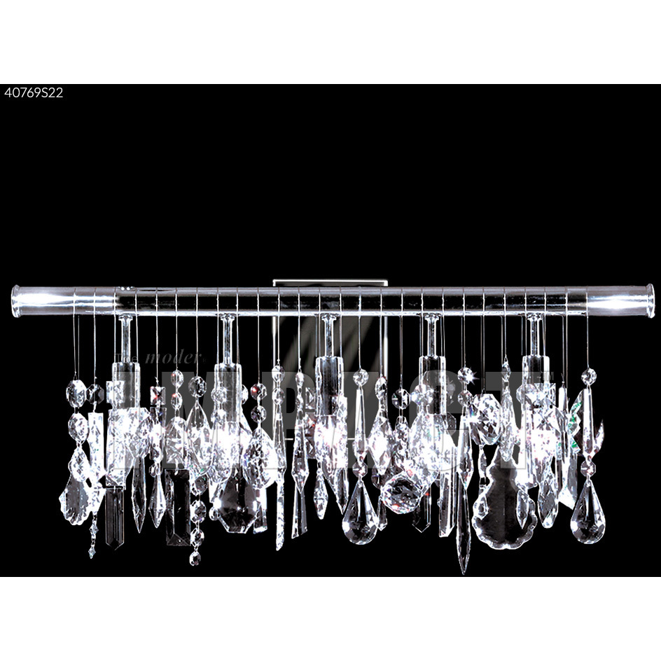Contemporary 5 Light 27 inch Silver Vanity Wall Light