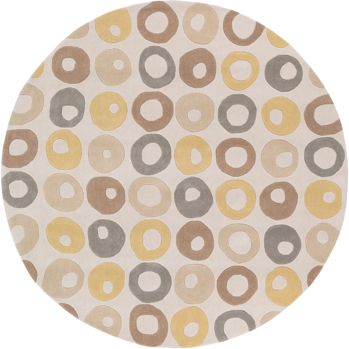 Cosmopolitan 96 inch Neutral and Yellow Area Rug, Polyester
