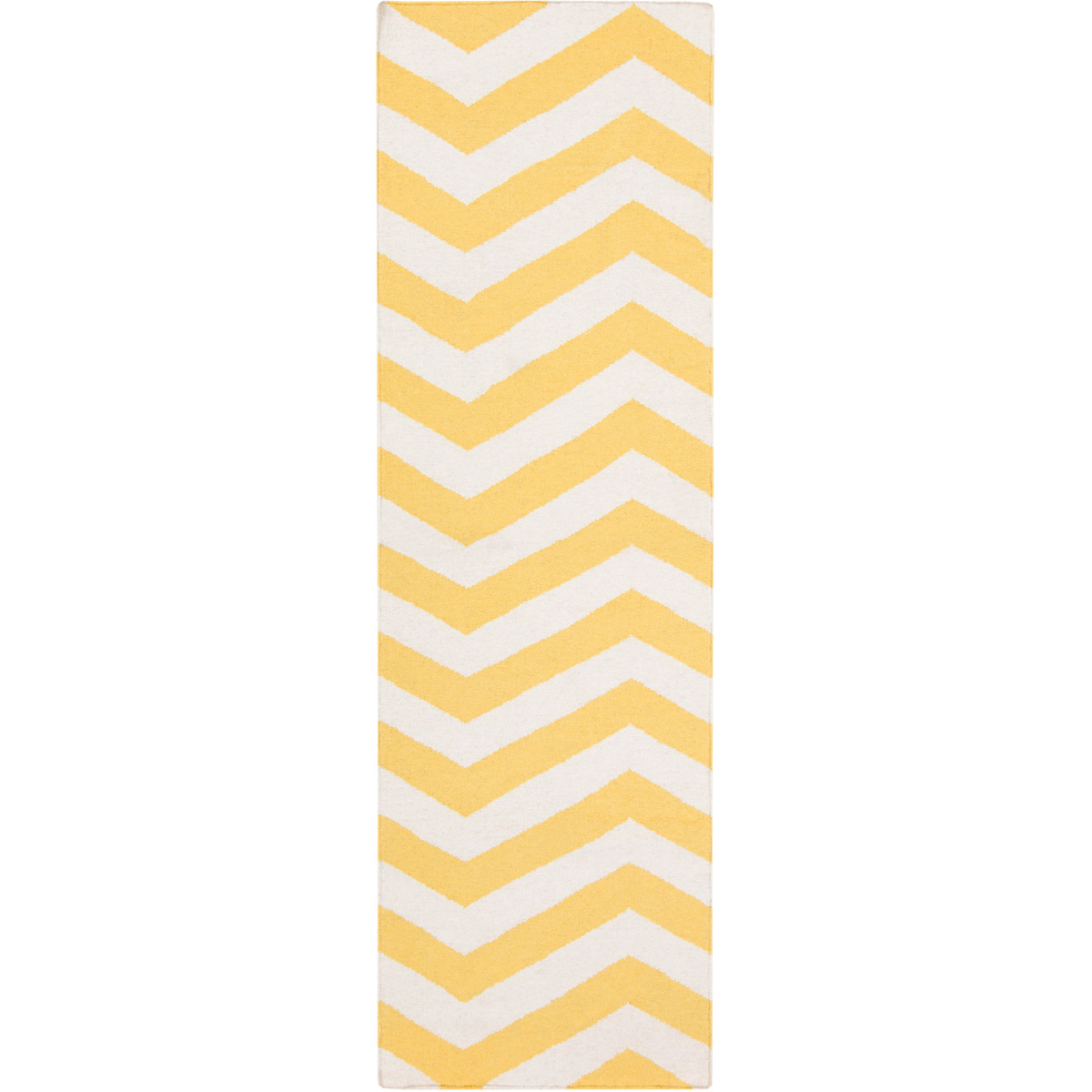 Frontier 96 X 30 inch Saffron, White Rug