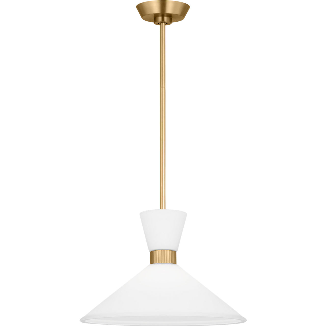 Drew & Jonathan Belcarra 1 Light 15 inch Satin Brass Pendant Ceiling Light