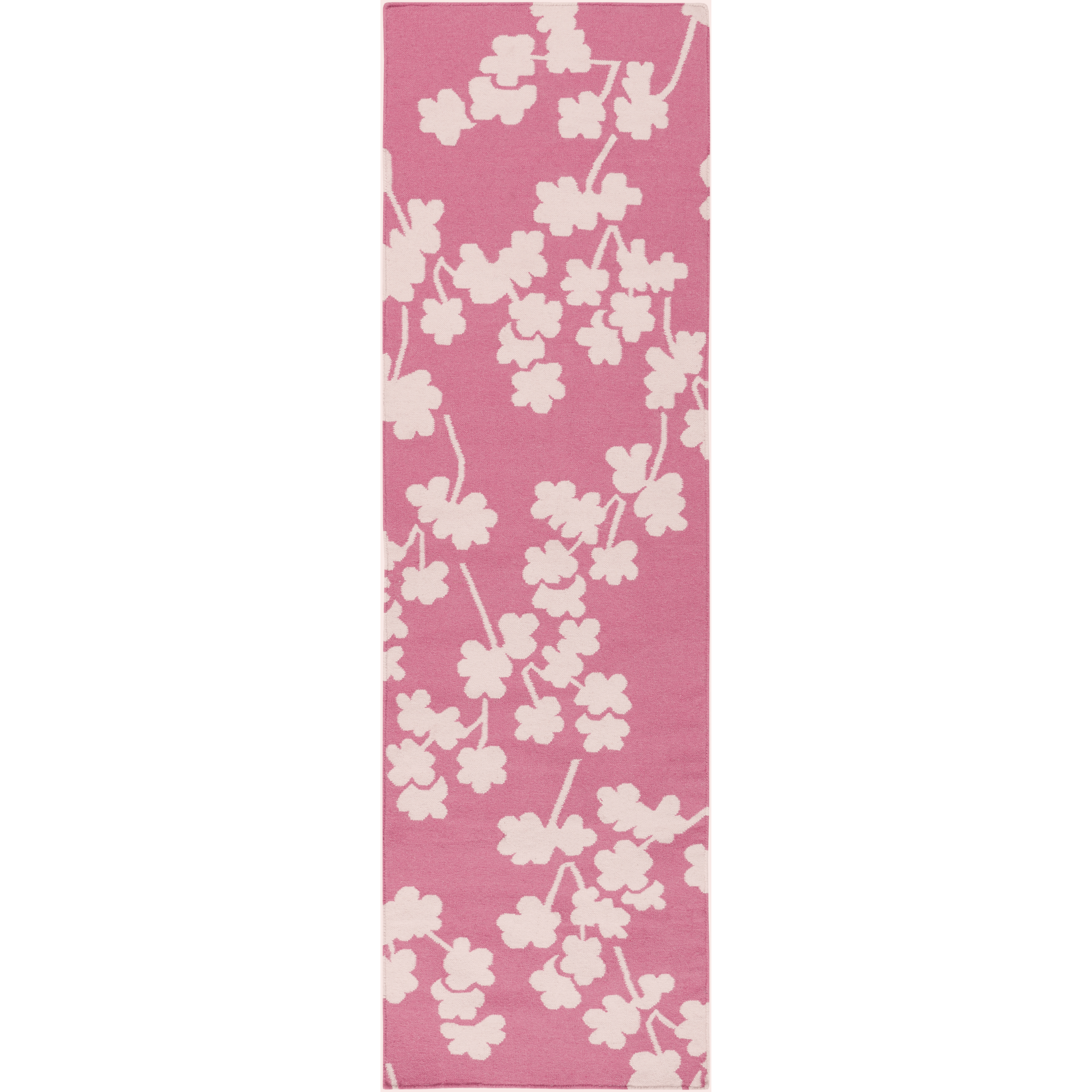 Fallon 96 X 30 inch Bright Pink, Beige Rug