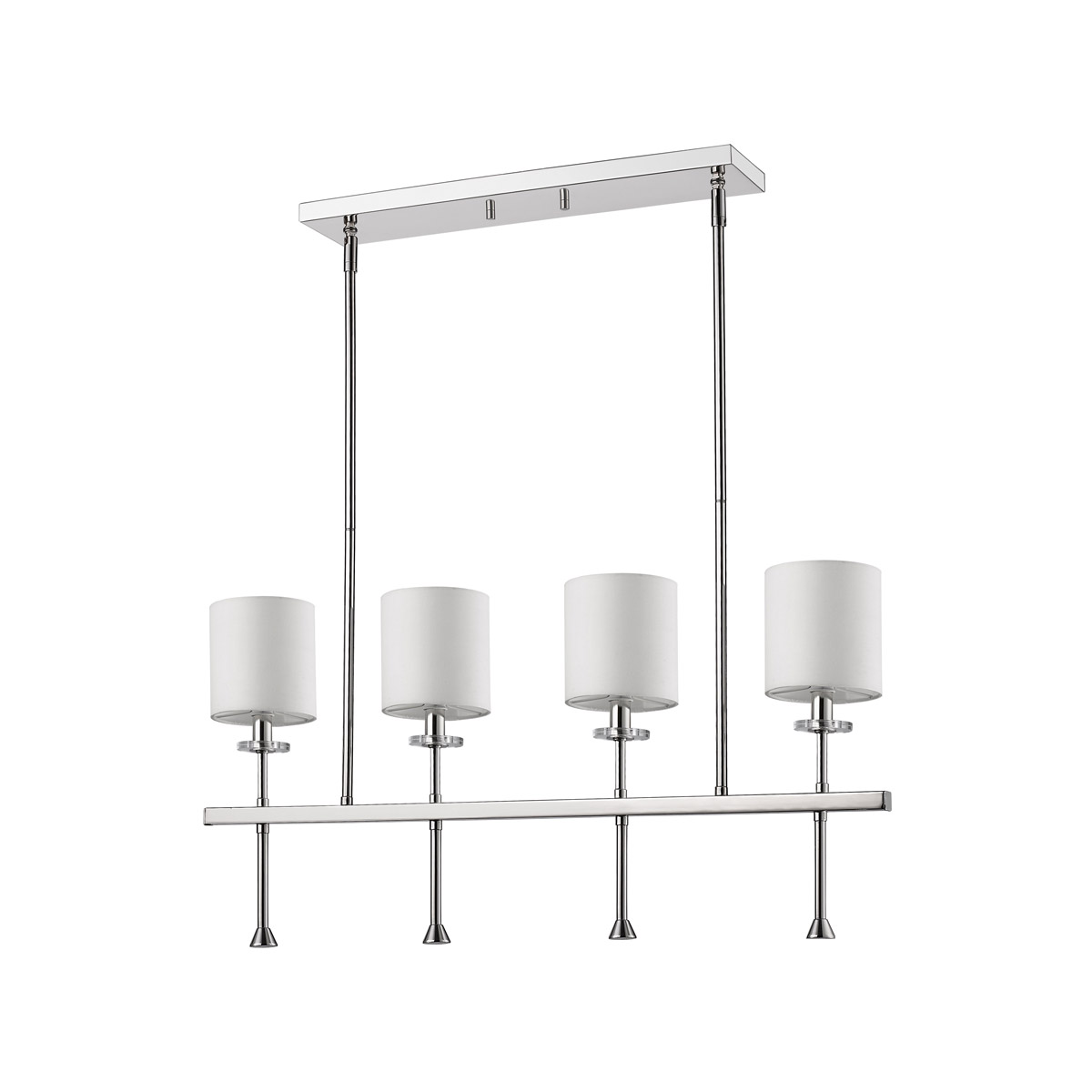 Kara 4 Light 5 inch Polished Nickel Island Pendant Ceiling Light