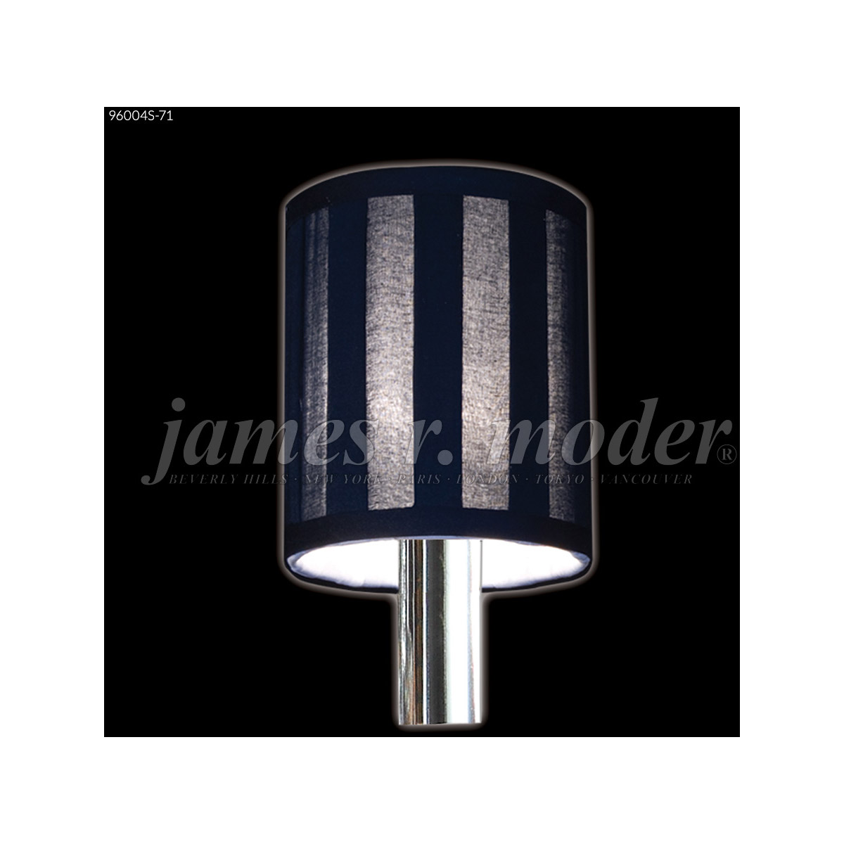 Non-Tilt Black Striped Fabric Shade