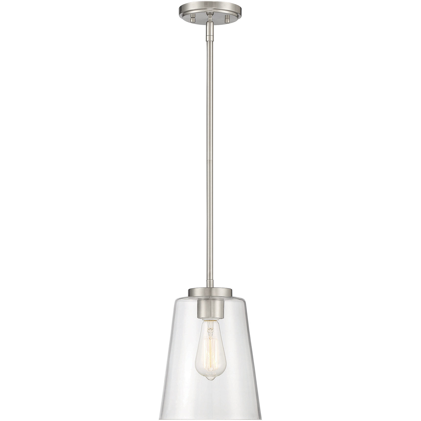 Calhoun 1 Light 8 inch Satin Nickel Pendant Ceiling Light, Essentials