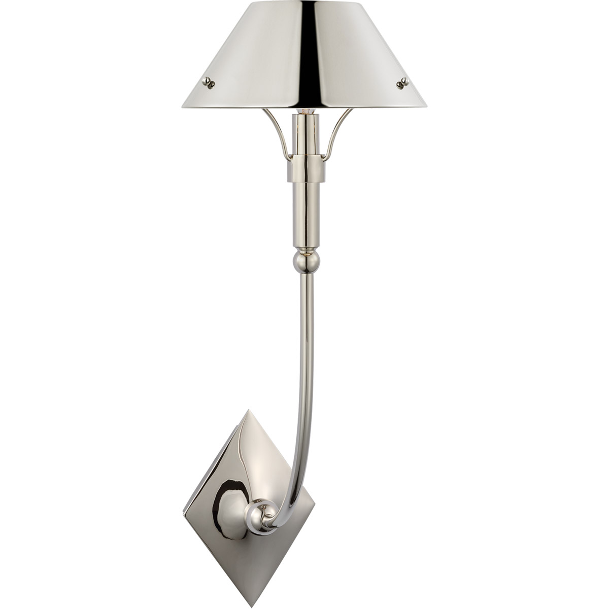 Thomas O'Brien Turlington LED 8.75 inch Polished Nickel Sconce Wall Light, Large