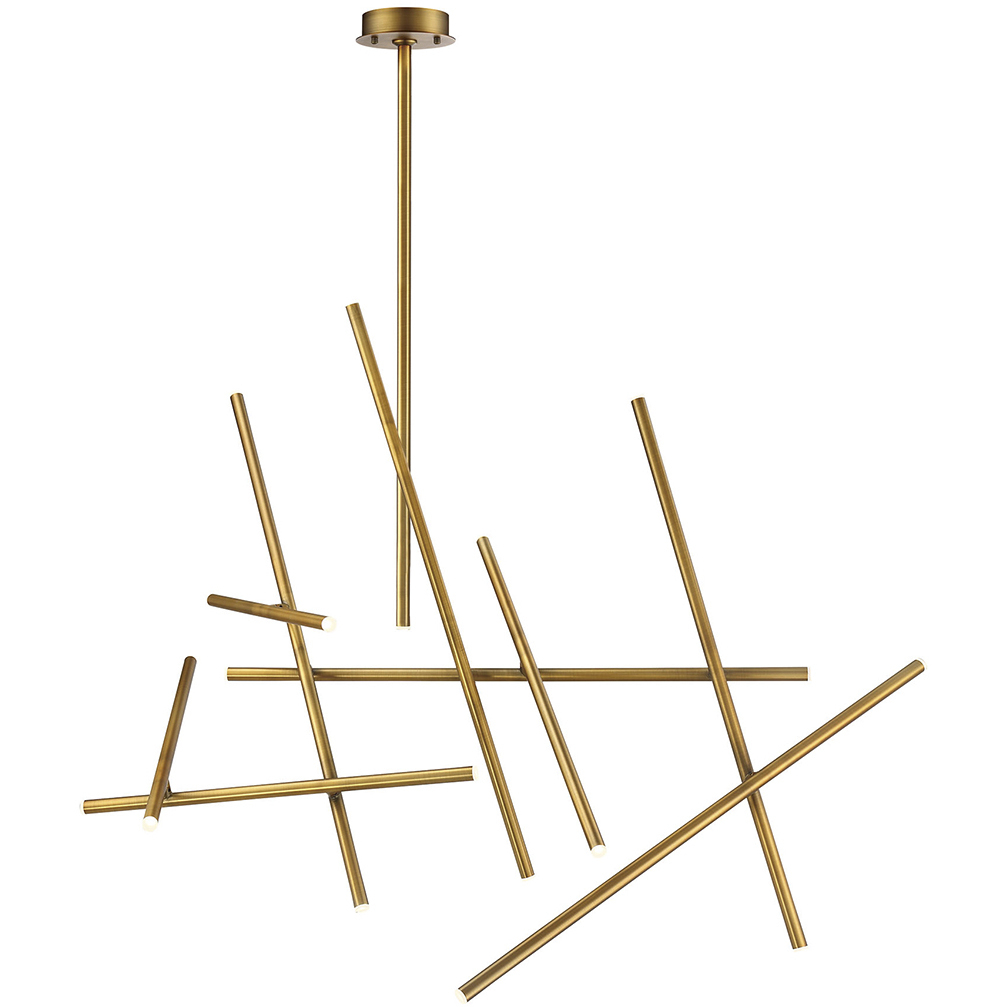 Crossroads LED 27 inch Brass Chandelier Ceiling Light