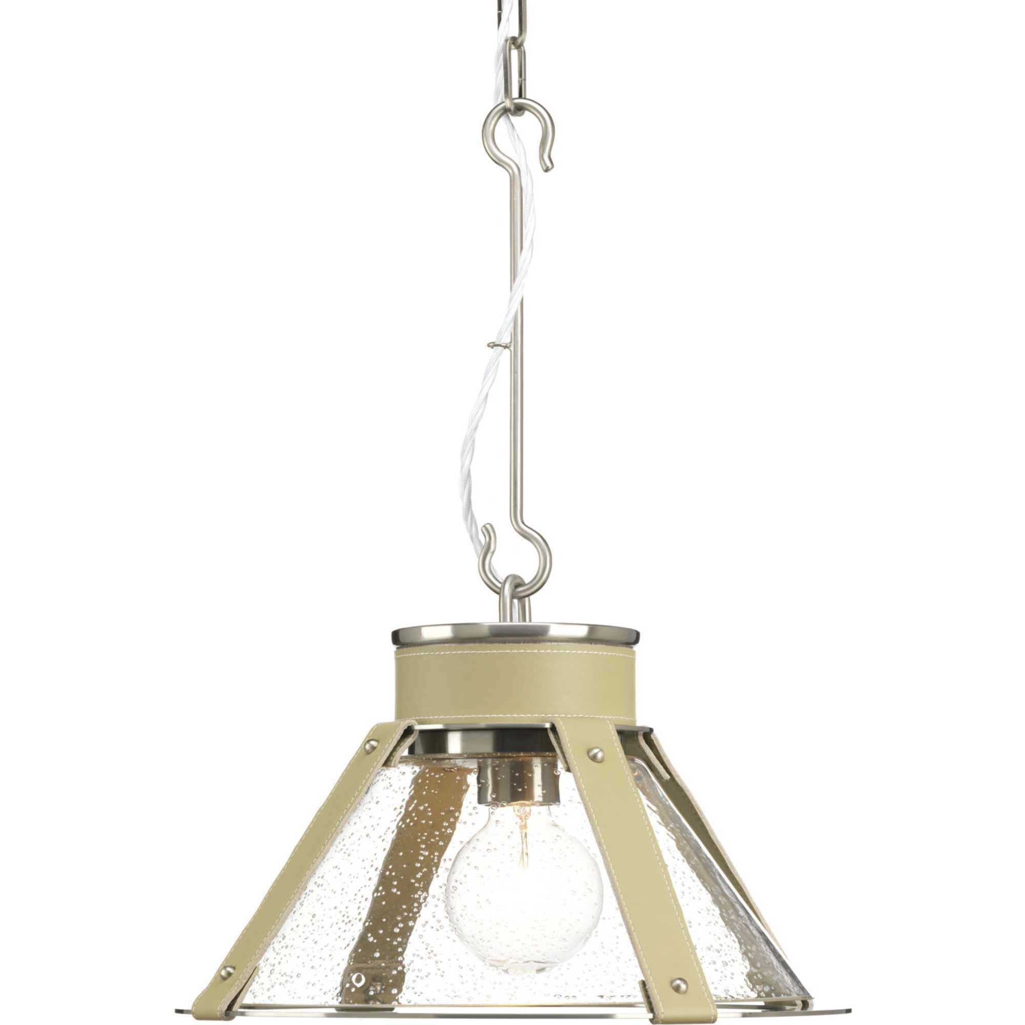 Frenchman Bay 1 Light 15.75 inch Brushed Nickel Pendant Ceiling Light, Design Series