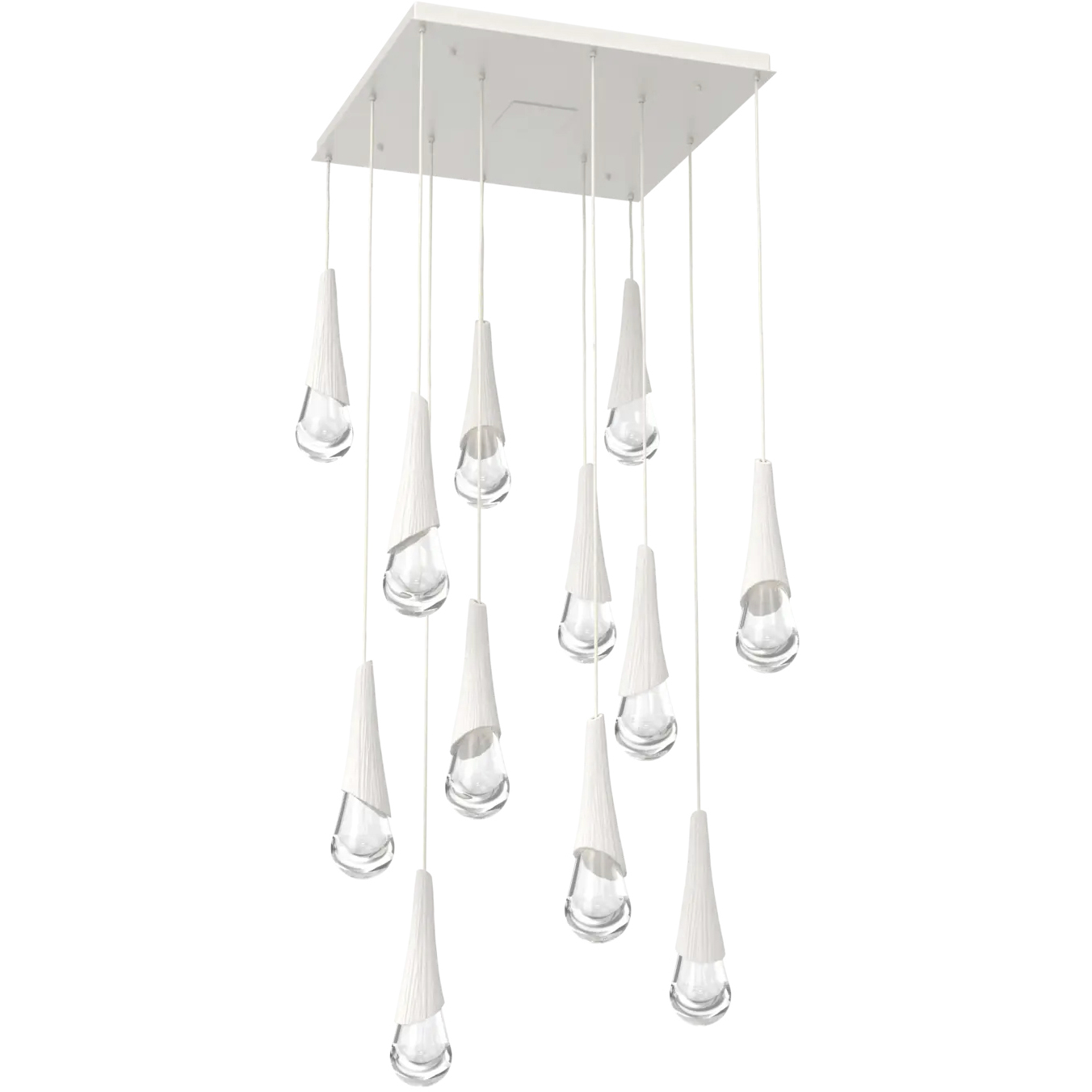 Hailstone LED 32.5 inch Salt White with Chalk Multi-Pendant Ceiling Light
