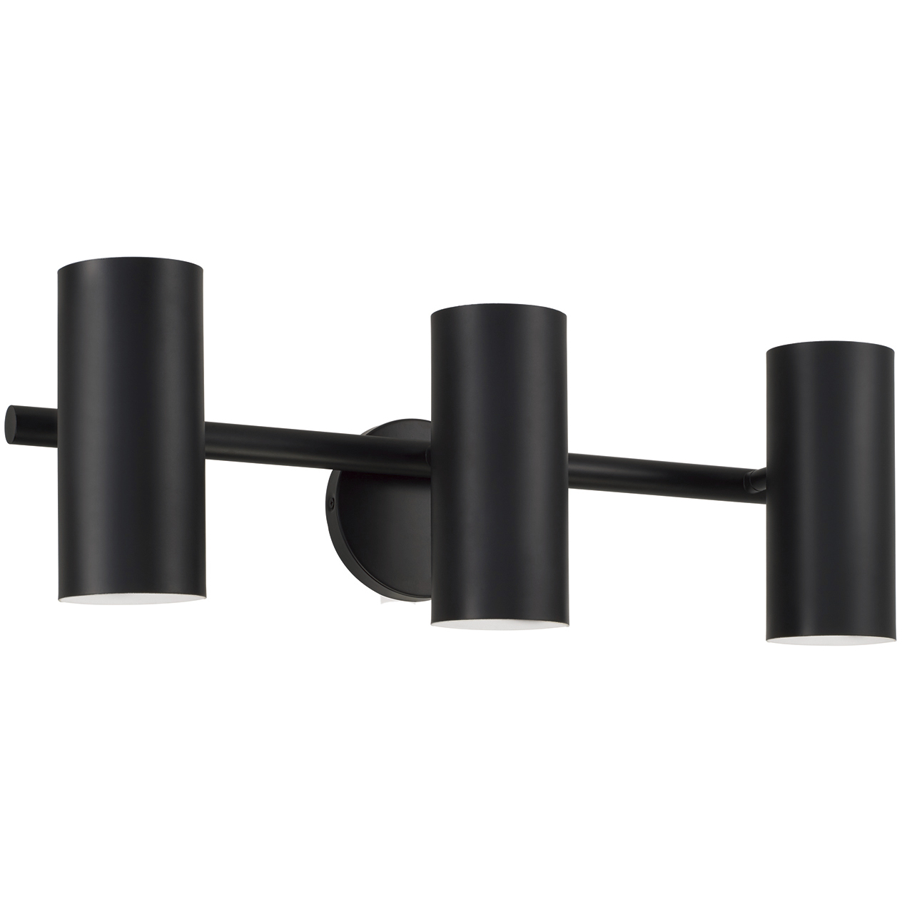 Robbie 3 Light 24 inch Matte Black Vanity Light Wall Light
