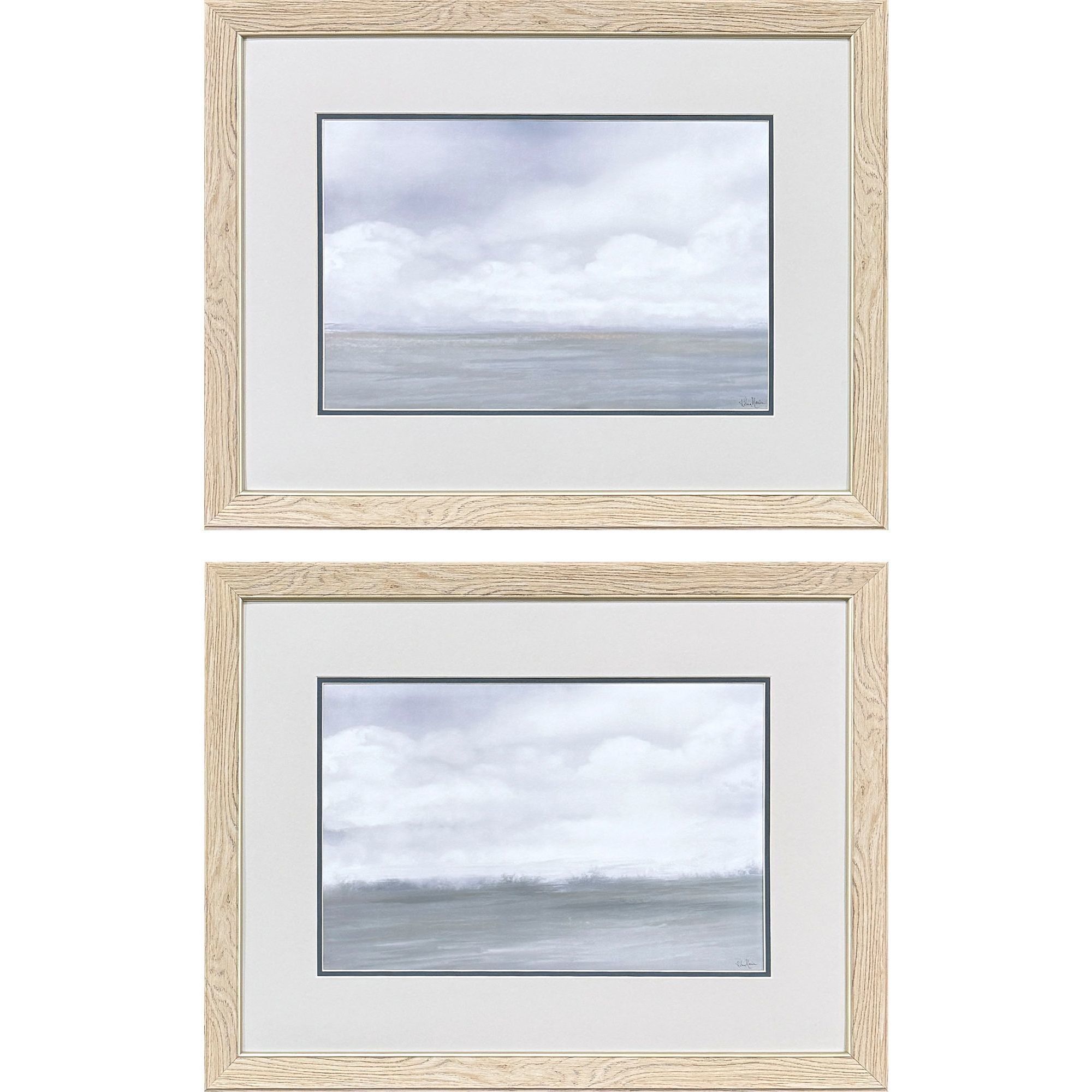 Misty Plain Gray and White Framed Art, Propac