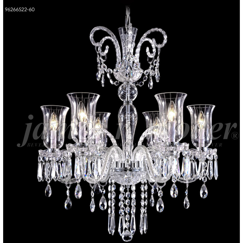 Venetian 6 Light 28 inch Silver Chandelier Ceiling Light