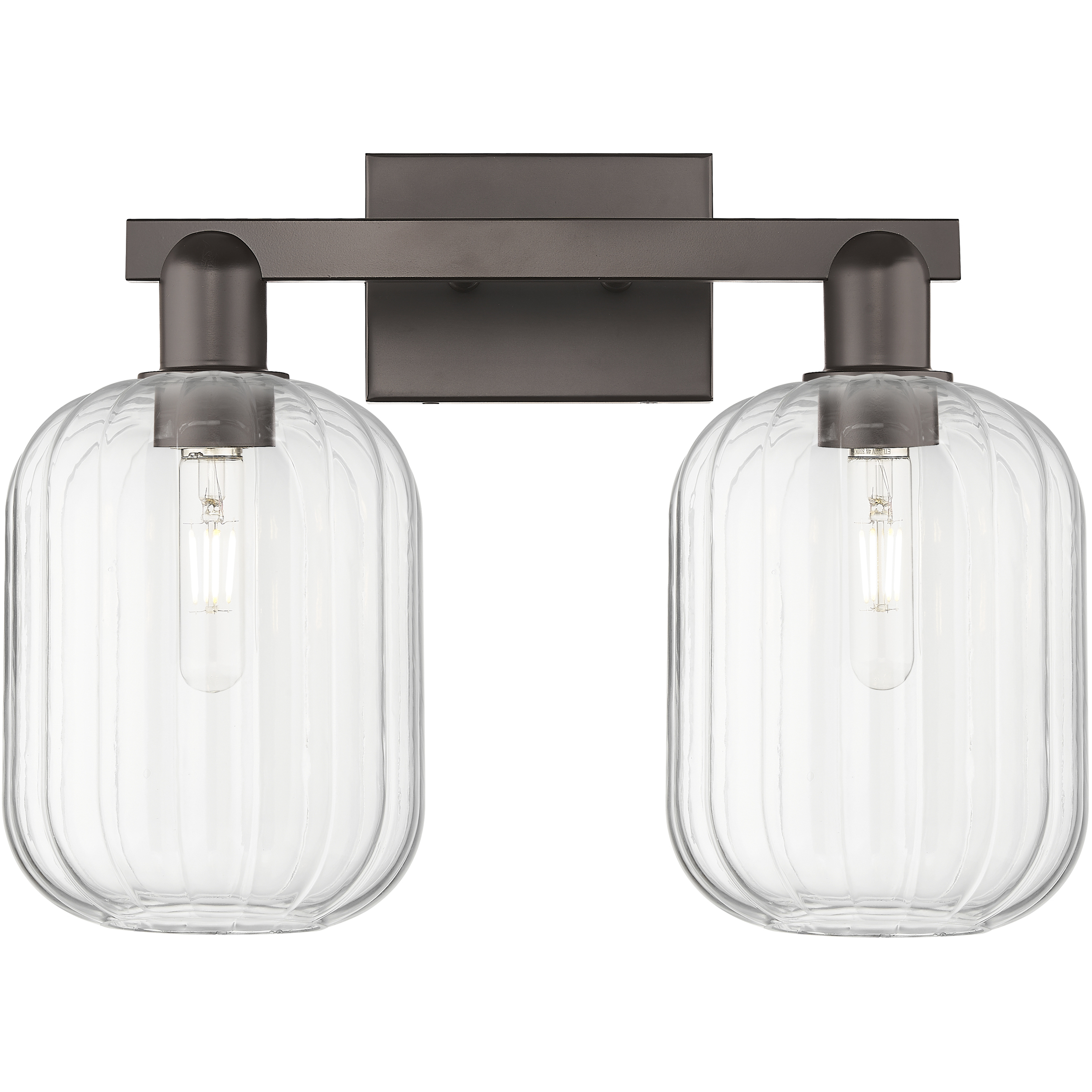 Preston 2 Light 16 inch Oil Rubbed Bronze Bath Vanity Light Wall Light in Clear Glass
