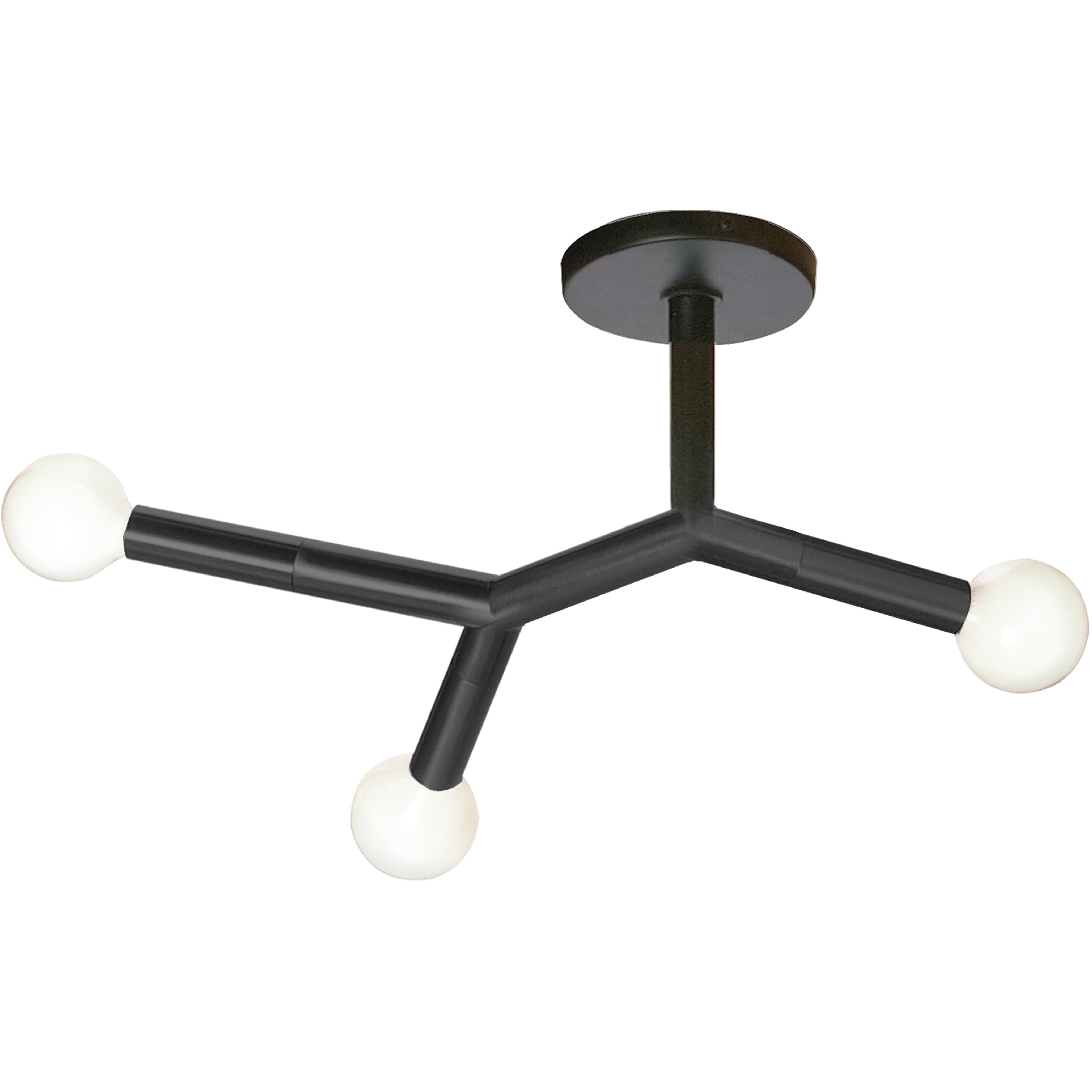 Morgan LED 21.75 inch Matte Black Semi Flush Mount Ceiling Light