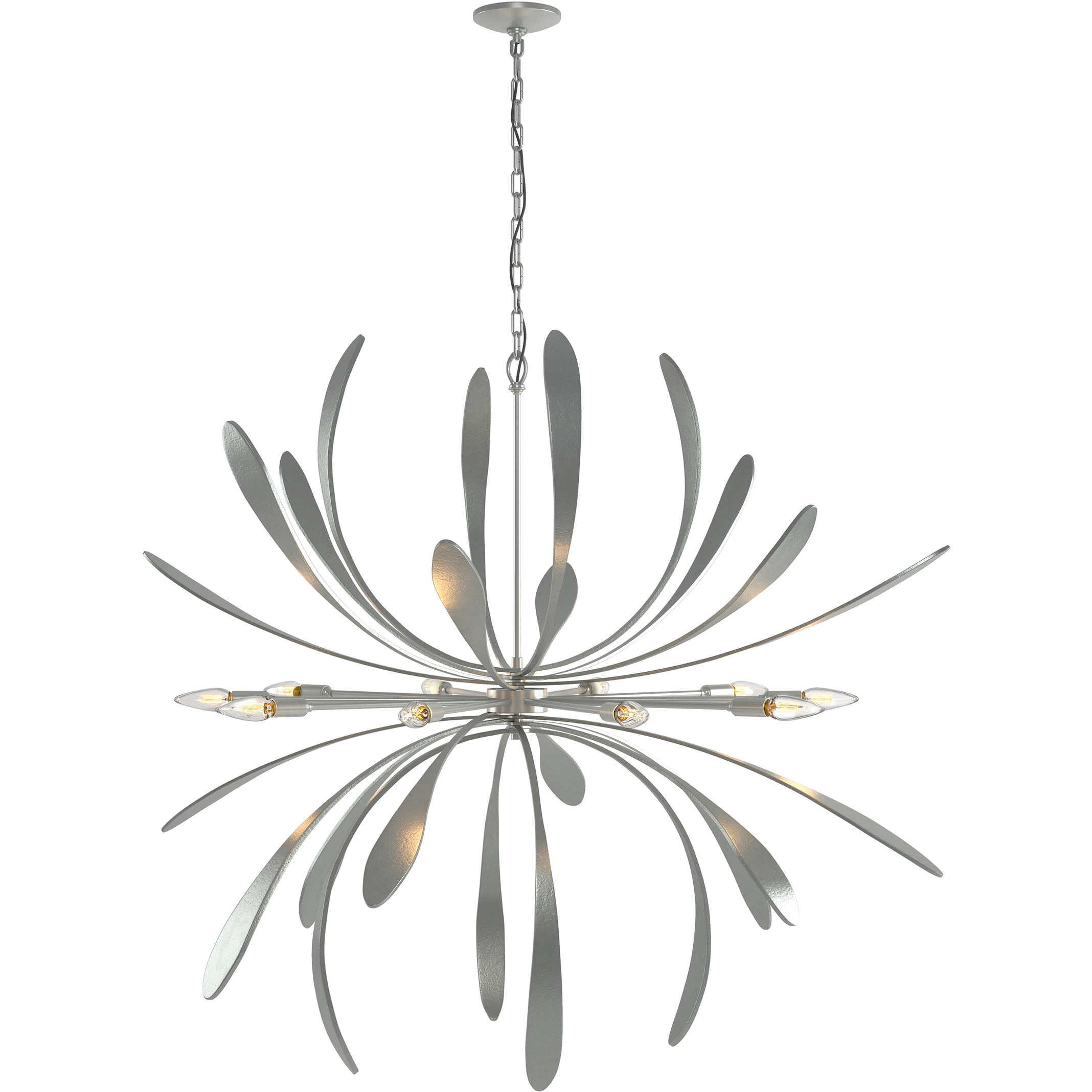 Dahlia 10 Light 48.9 inch Vintage Platinum Chandelier Ceiling Light, Large