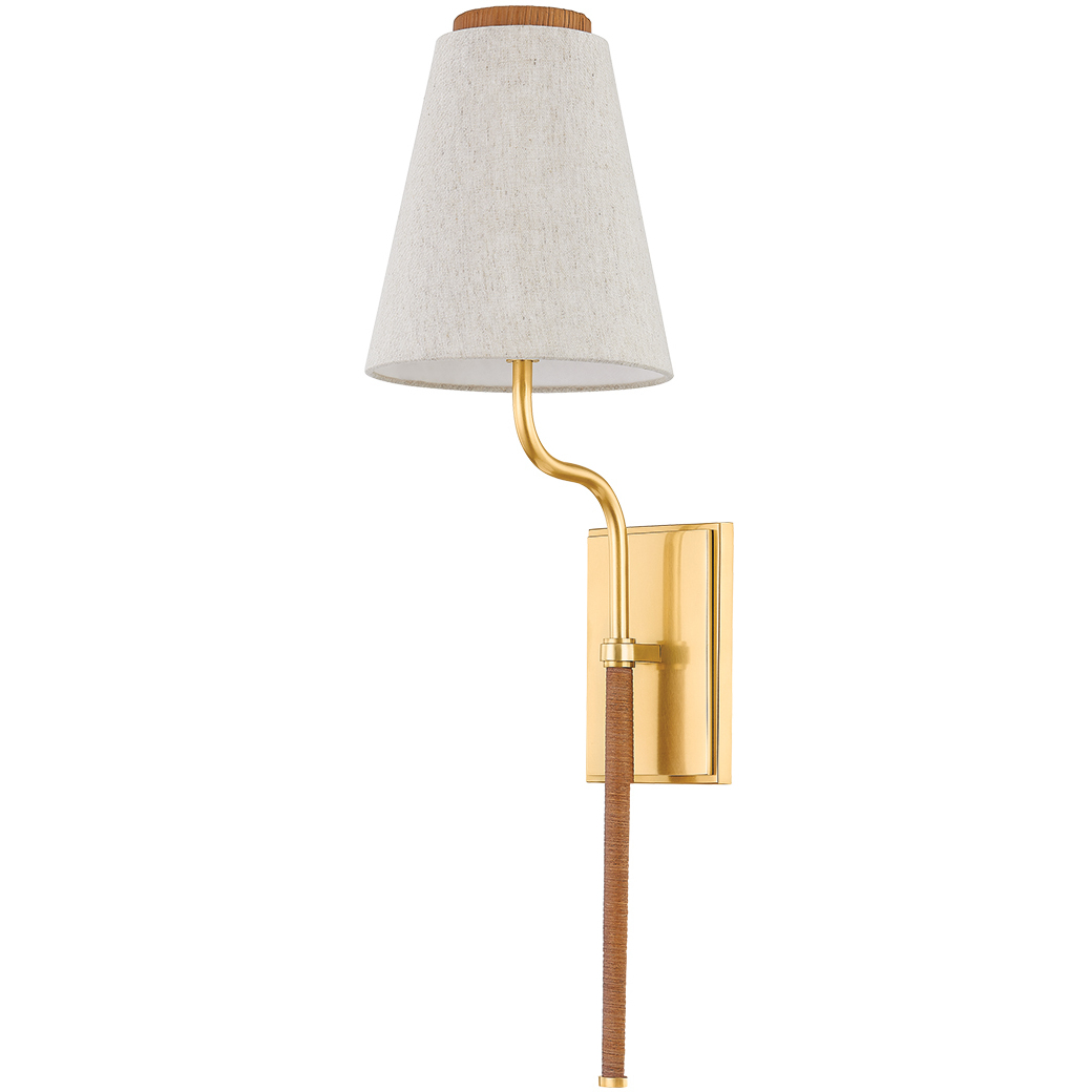Sullivan 1 Light 7 inch Aged Brass Wall Sconce Wall Light