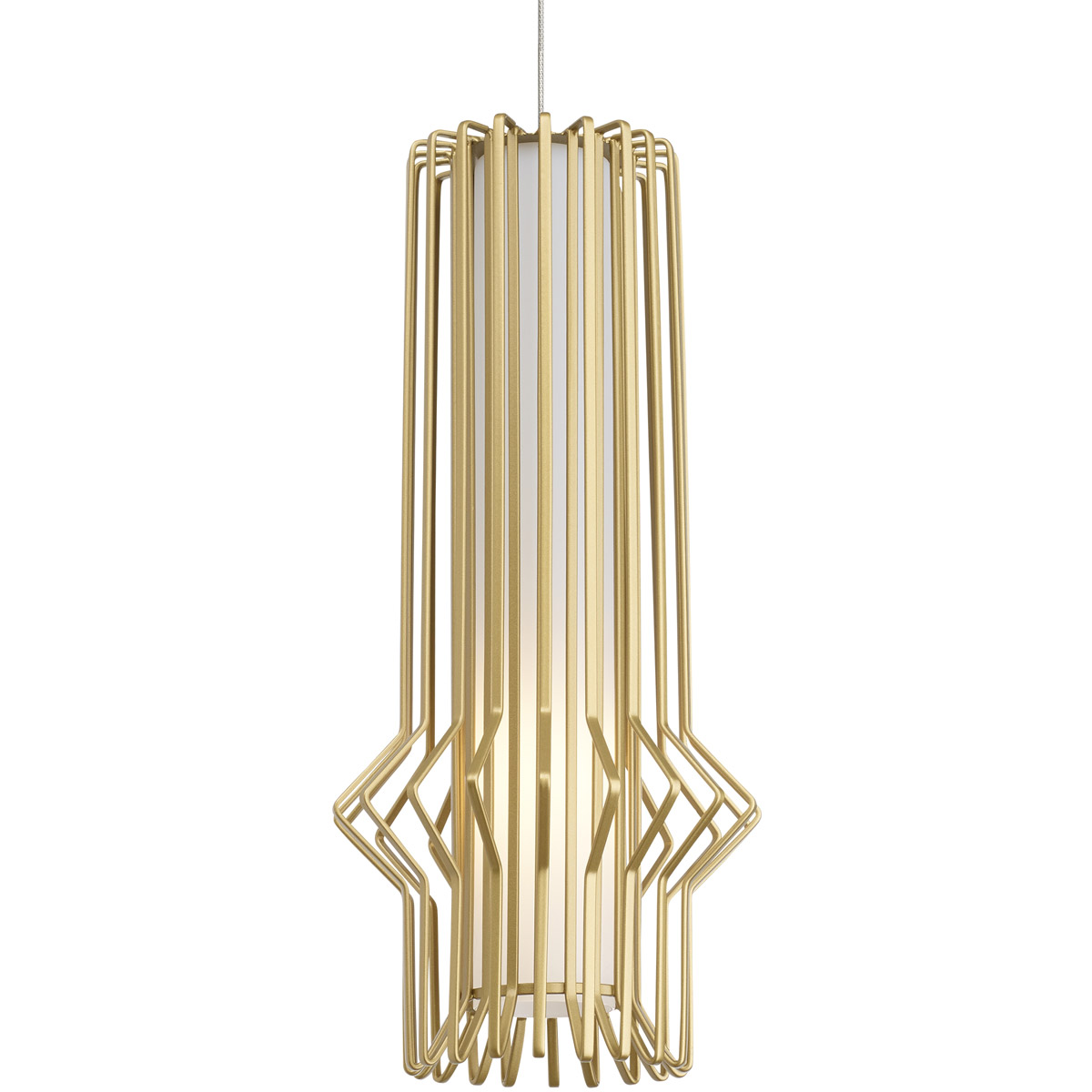 Sean Lavin Mini Syrma 1 Light 12 Satin Nickel Low-Voltage Pendant Ceiling Light in FreeJack, LED 90 CRI 3000K, Satin Gold