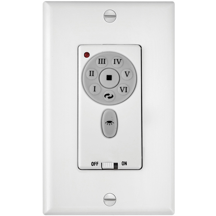 Hinkley 980013FAS Wall Control 6 Speed DC White Fan Wall Control, DC