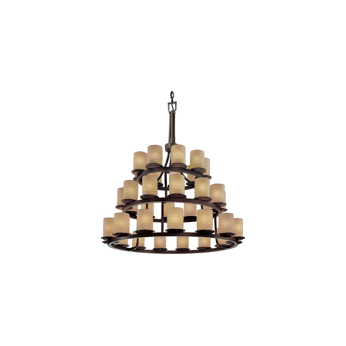 Limoges 36 Light 42 inch Dark Bronze Chandelier Ceiling Light in Waterfall, 25200 Lm LED