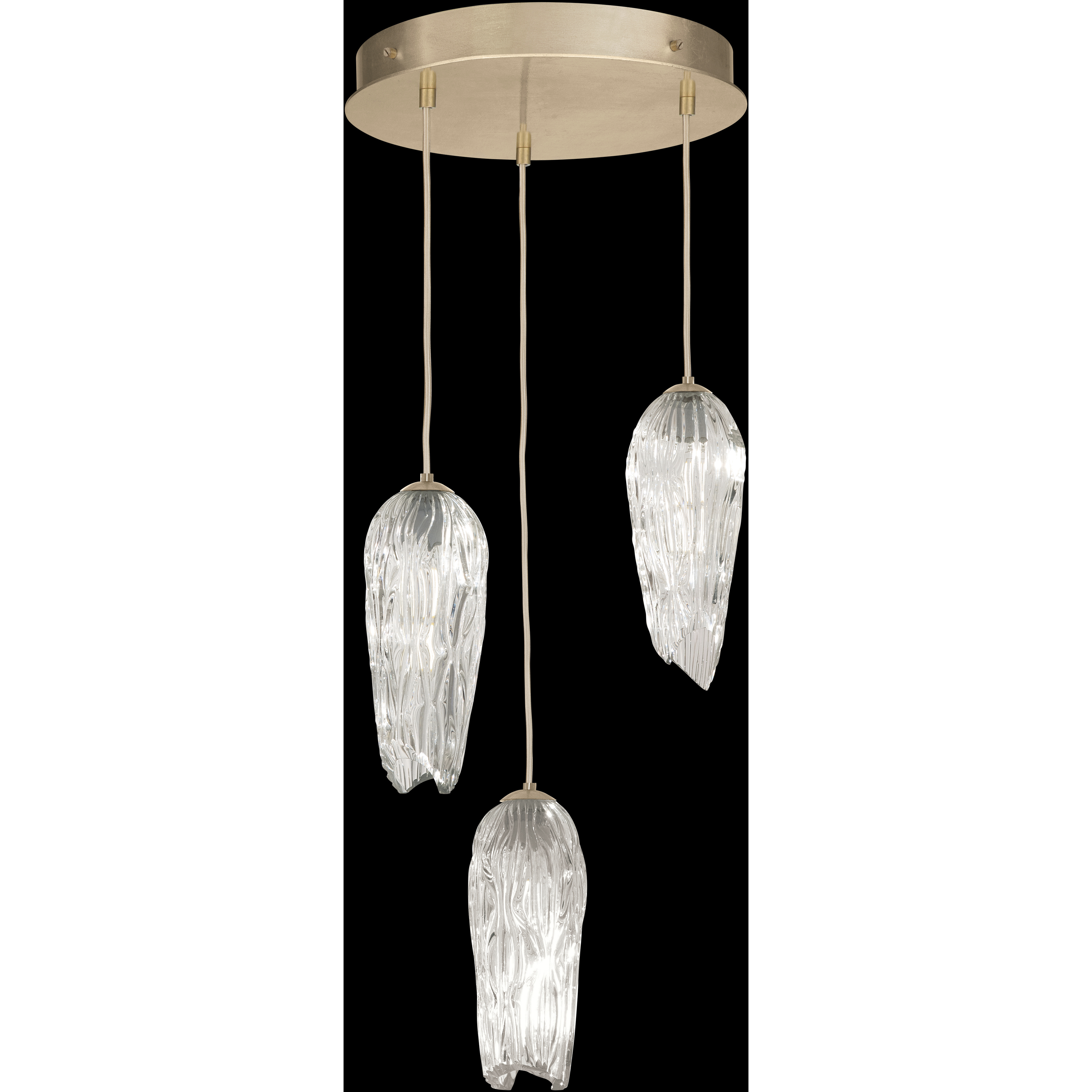 Las Olas 3 Light 17.5 inch Gold Pendant Ceiling Light