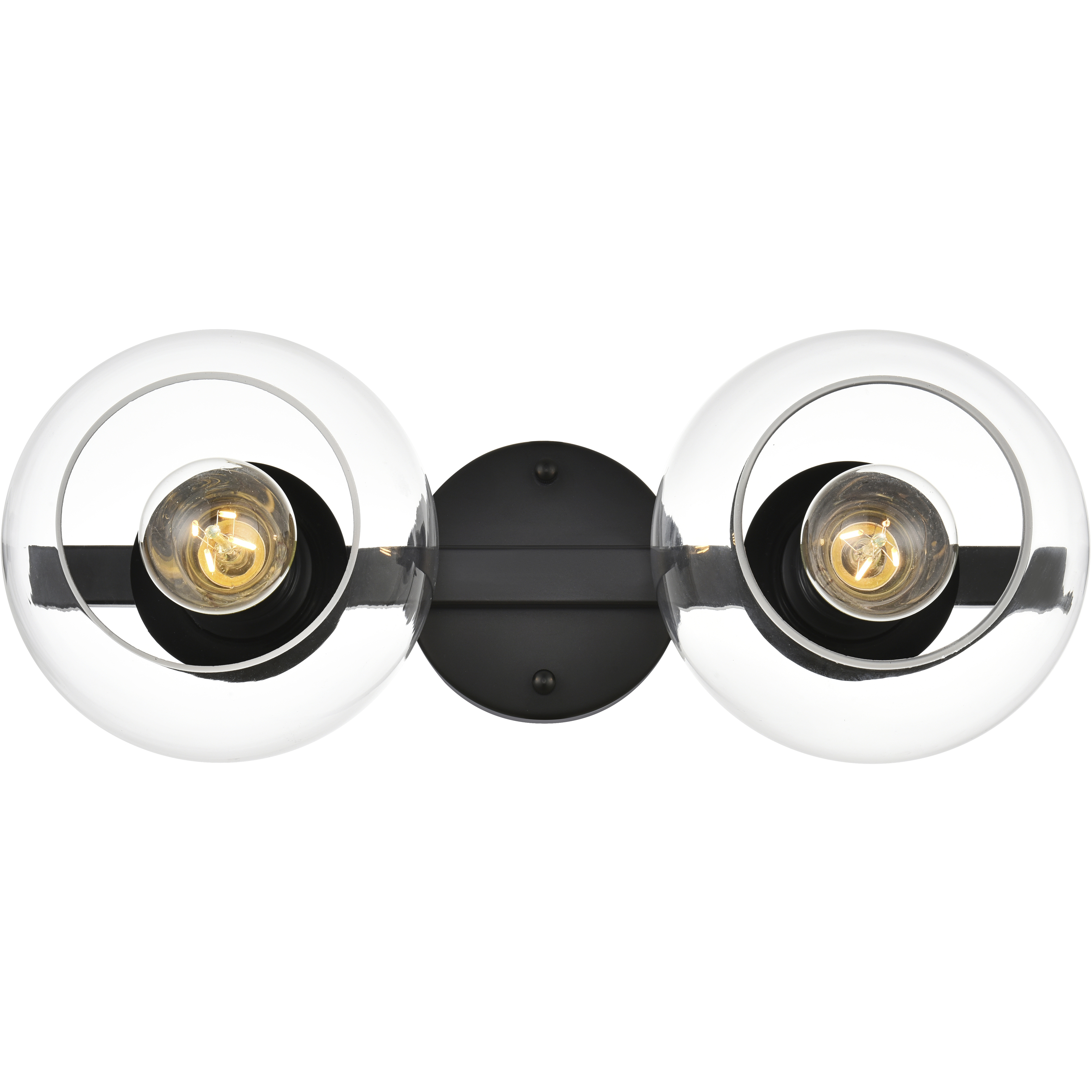 Rogelio 2 Light 17 inch Black Bath Sconce Wall Light
