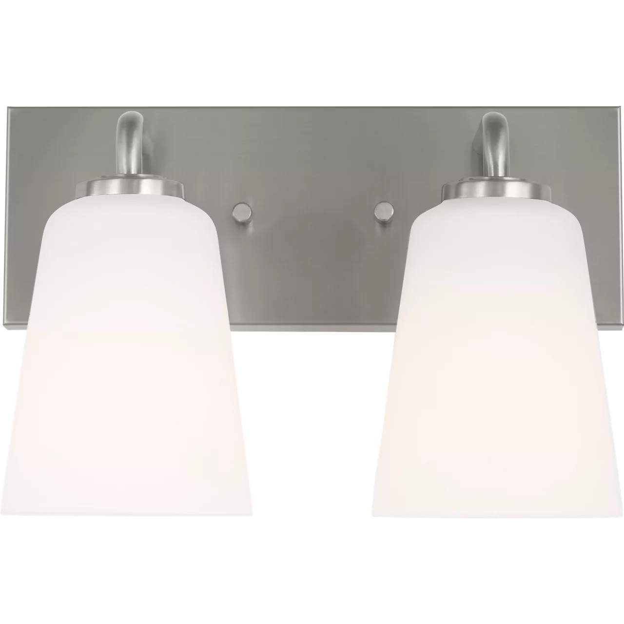 Miles 2 Light 12 inch Brushed Nickel Vanity Light Wall Light, Medium