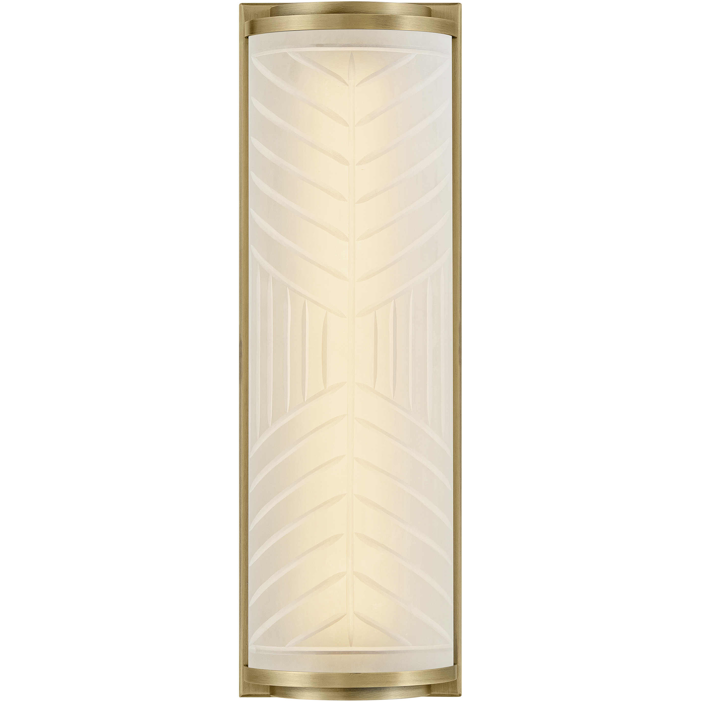 Lisa McDennon Devon LED 4.75 inch Lacquered Brass Bath Light Wall Light in Etched Opal, 20W, 2900K, Linear, Sconce