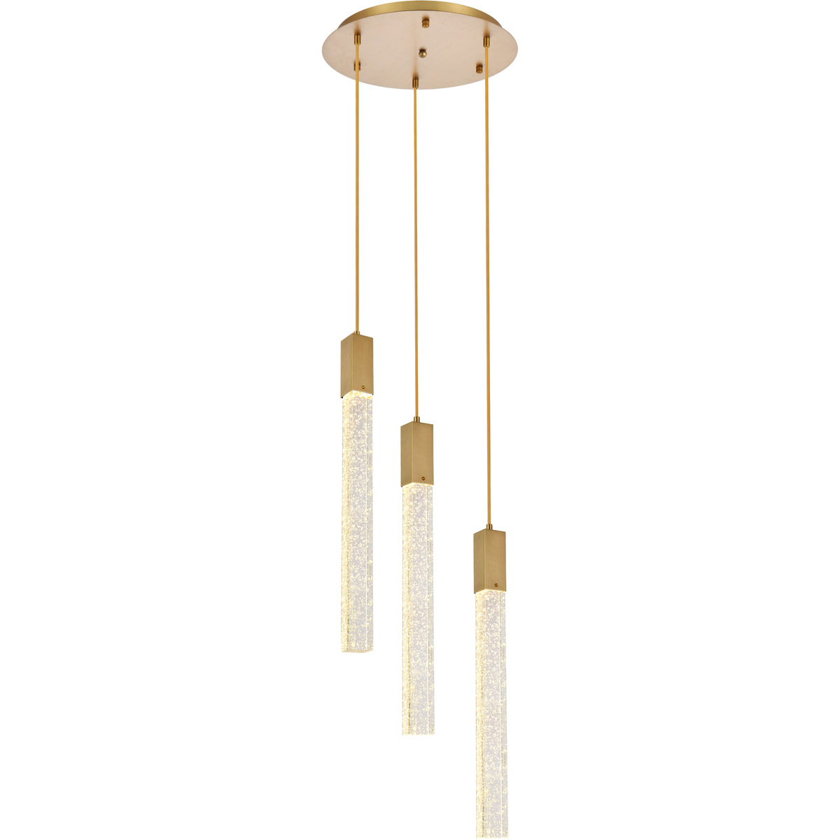 Weston 3 Light 16 inch Satin Gold Pendant Ceiling Light