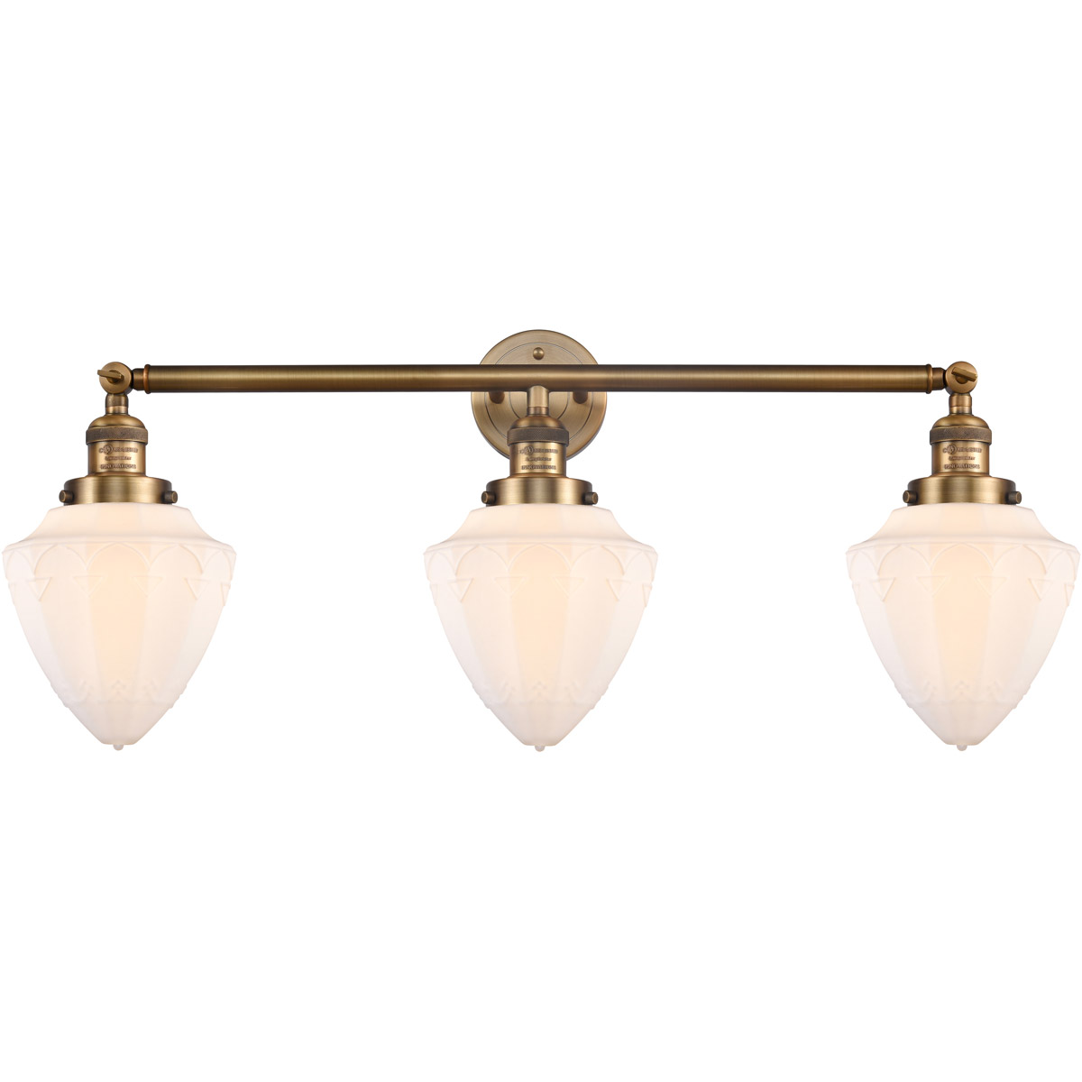 Franklin Restoration Bullet LED 34 inch Brushed Brass Bath Vanity Light Wall Light