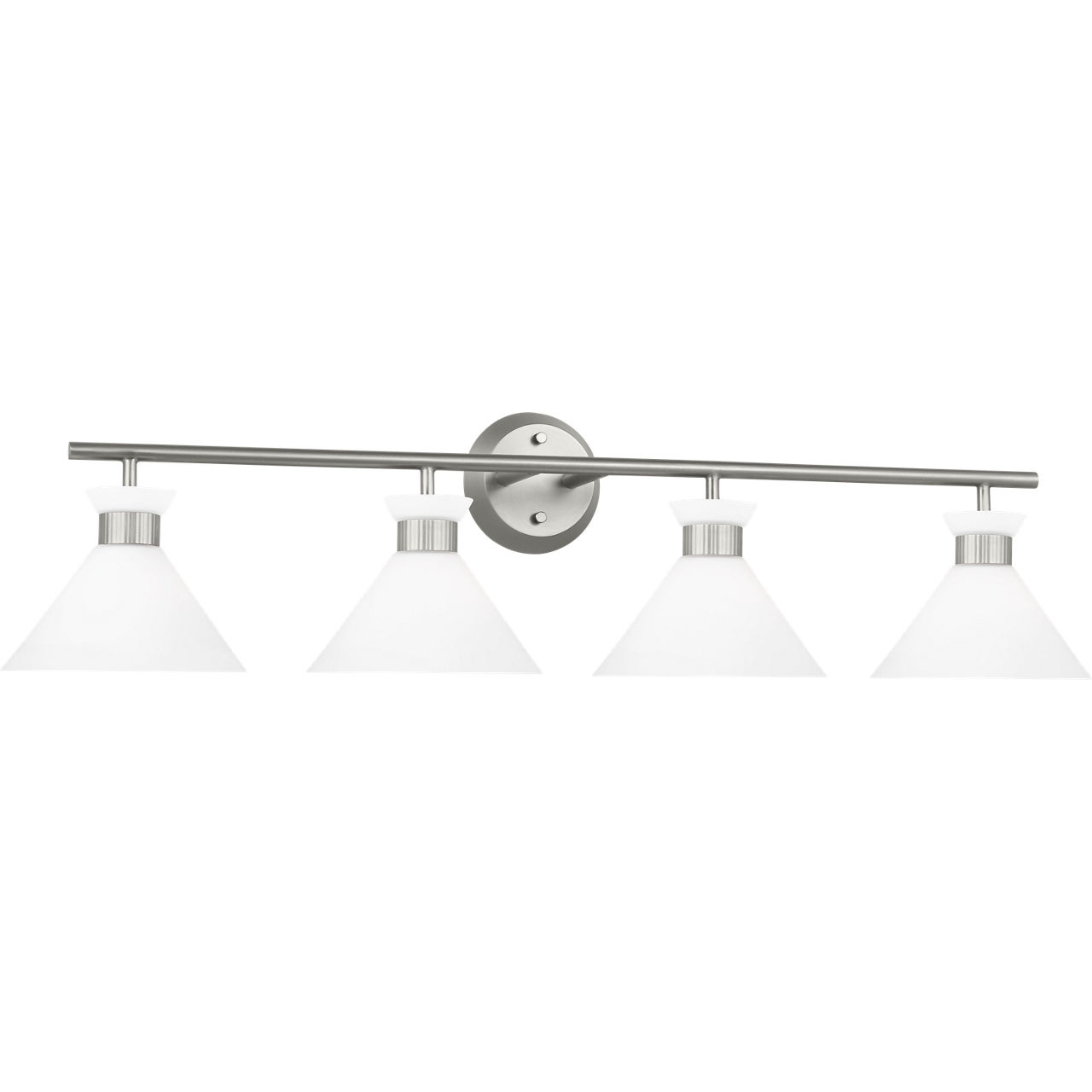 Drew & Jonathan Belcarra 4 Light 36.75 inch Brushed Steel Wall Bath Fixture Wall Light