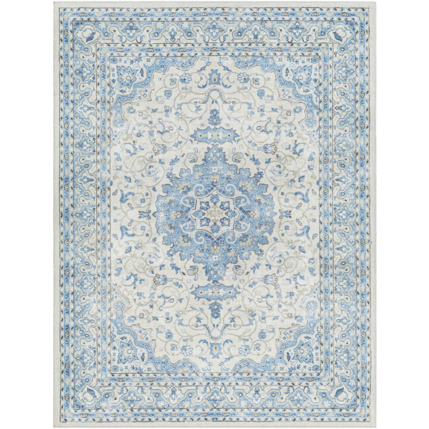 Hera 48 X 31 inch Light Grey Rug, Rectangle