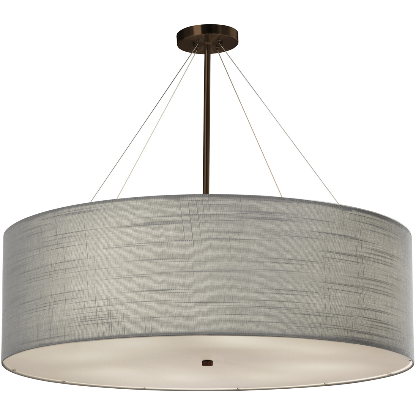 Textile LED 36 inch Dark Bronze Pendant Ceiling Light