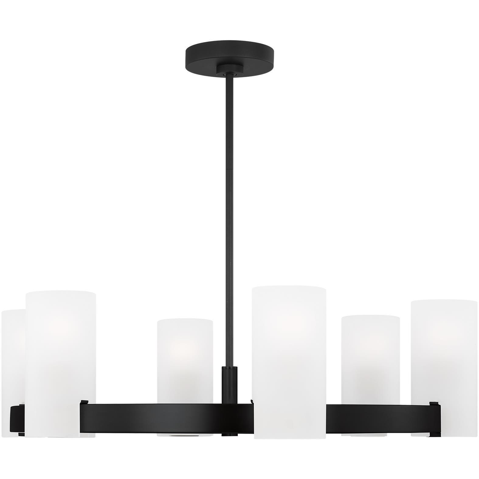 Drew & Jonathan Scott Rhode 6 Light 30 inch Midnight Black Chandelier Ceiling Light