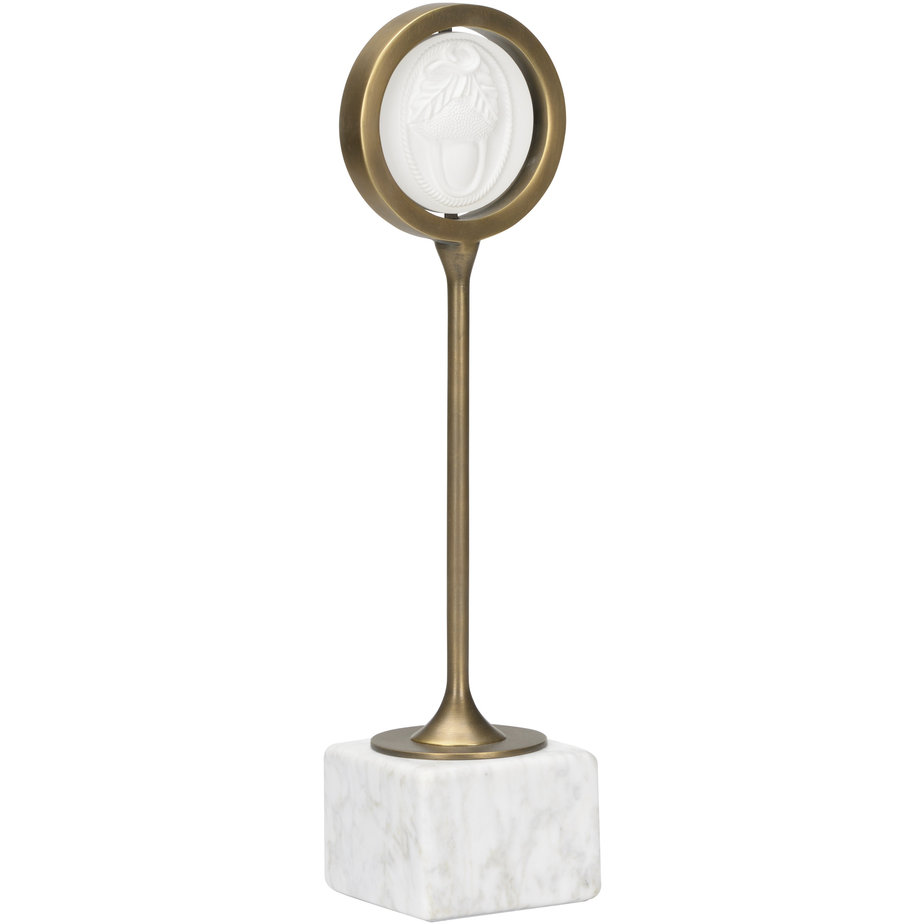 Oak Leaf White/Cream and Gold Decorative Object