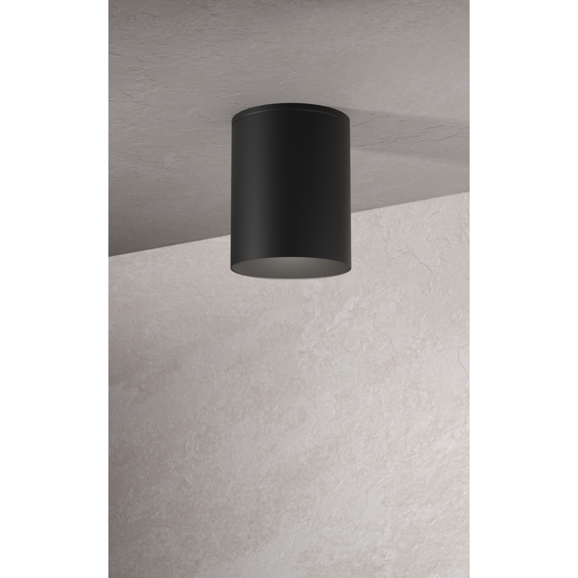 LED Cylinder Collection 1 Light 5 inch Matte Black Flush Mount Ceiling Light