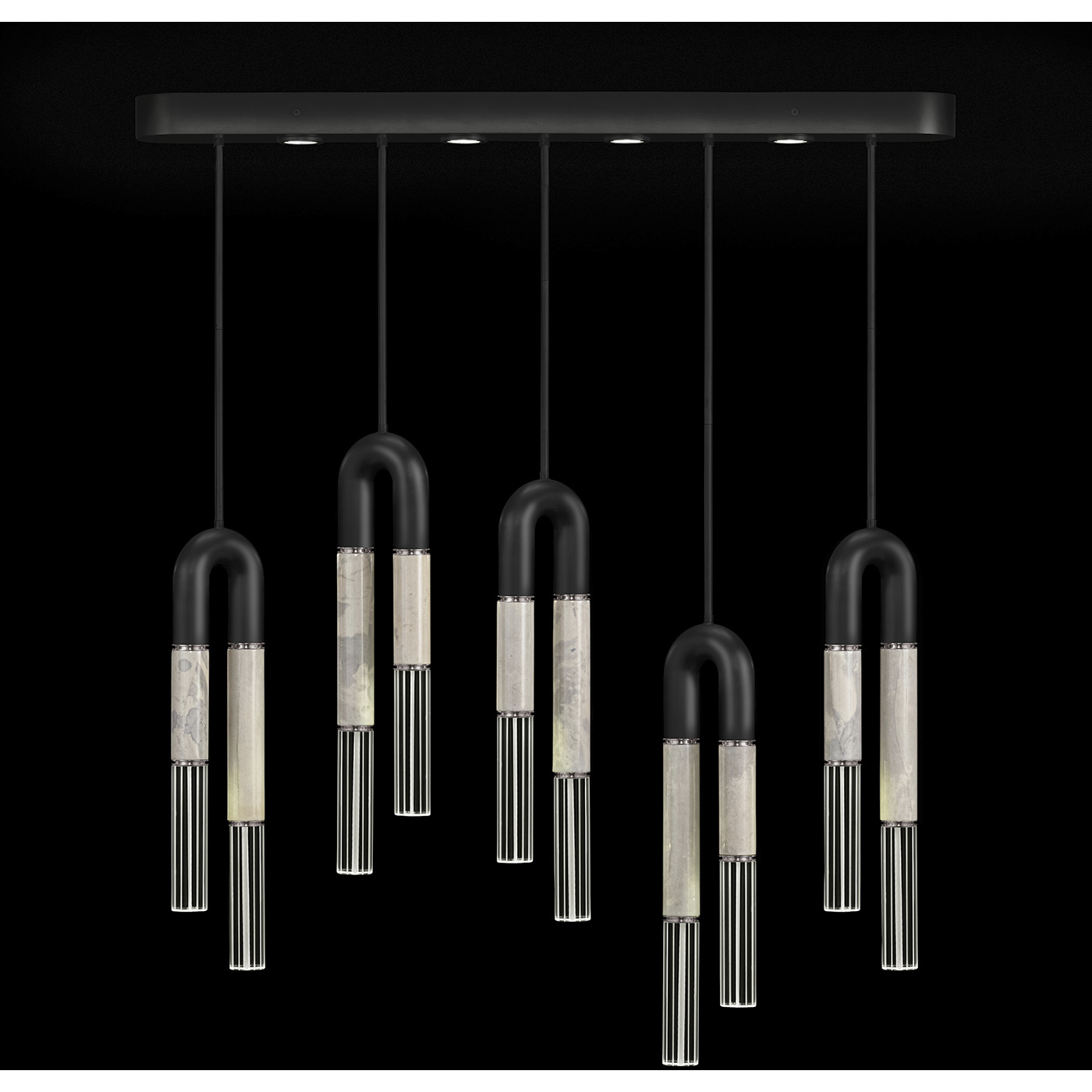 Antonia LED 51.5 inch Black Pendant Ceiling Light