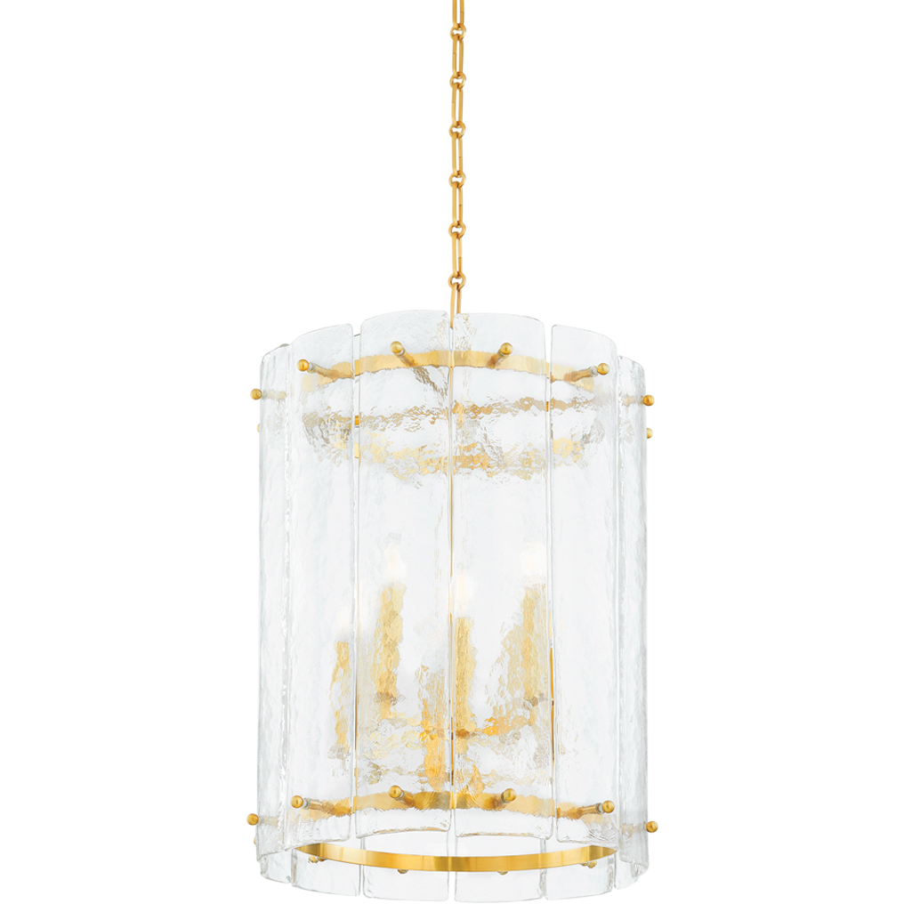 Rio 8 Light 20.25 inch Vintage Polished Brass Indoor Lantern Ceiling Light