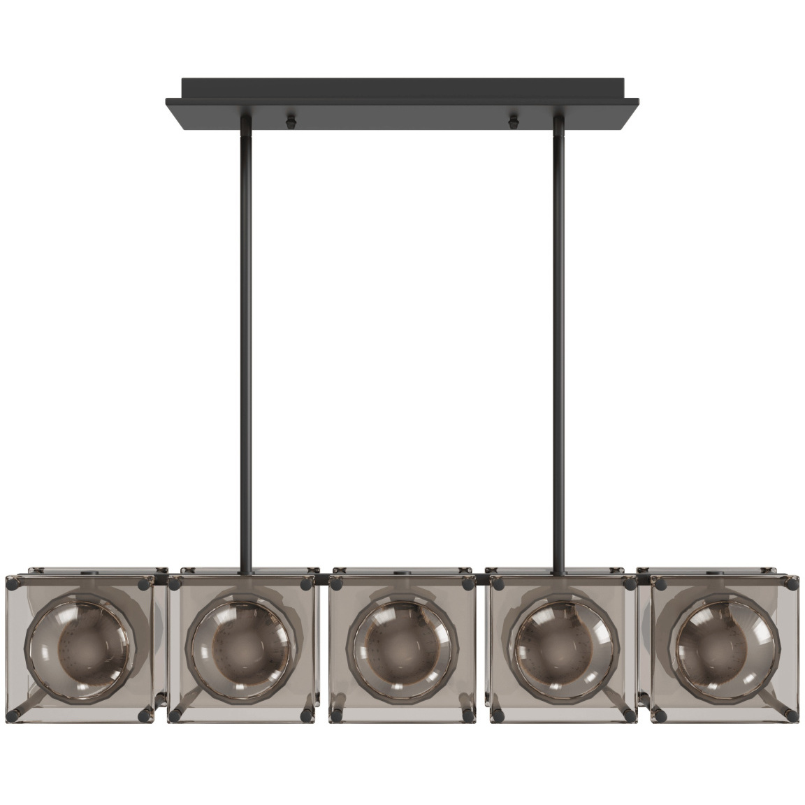 Peninisula 5 Light 8 inch Matte Black Chandelier Ceiling Light