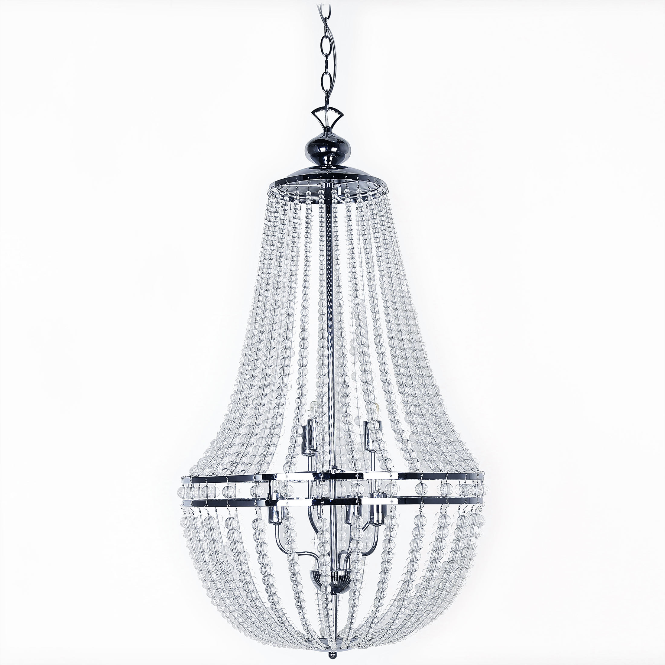 Dawson 6 Light 20 inch Polished Chrome with Clear Chandelier Ceiling Light