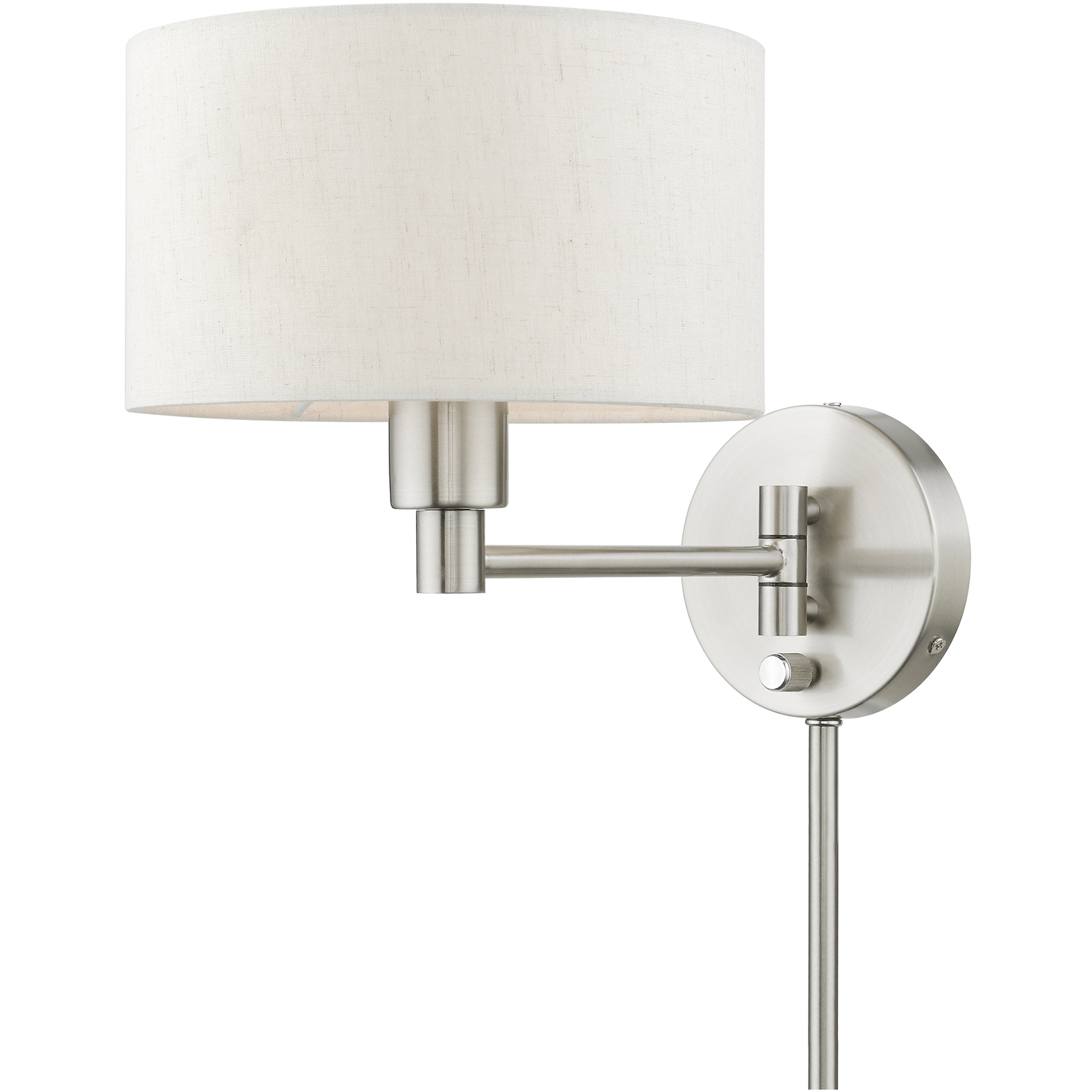 Allison 14.75 inch 60 watt Brushed Nickel Swing Arm Wall Lamp Wall Light