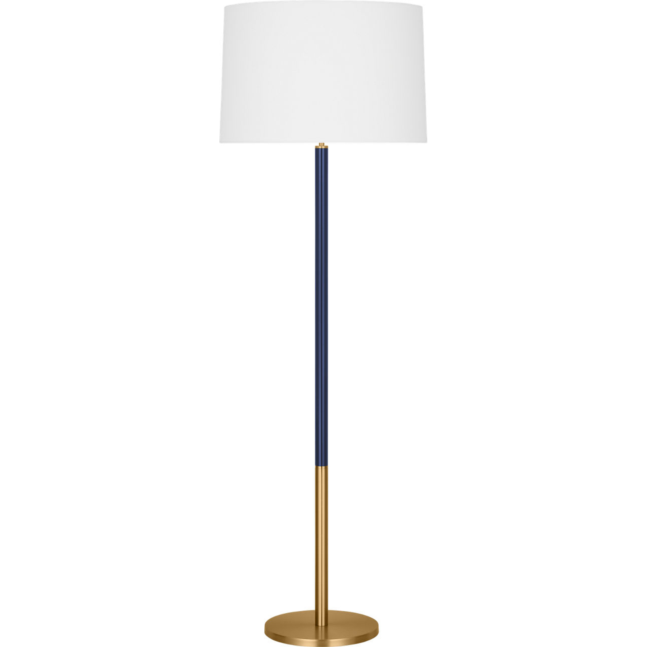 kate spade new york Monroe 61.88 inch 9 watt Burnished Brass with Navy Floor Lamp Portable Light