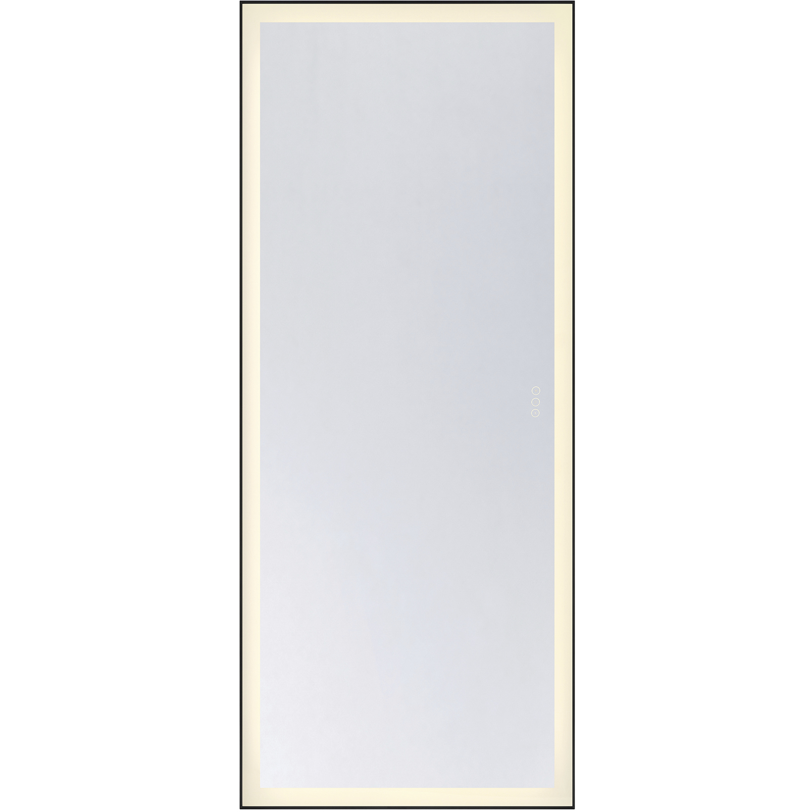 Paulding 72 X 30 inch Black LED Mirror