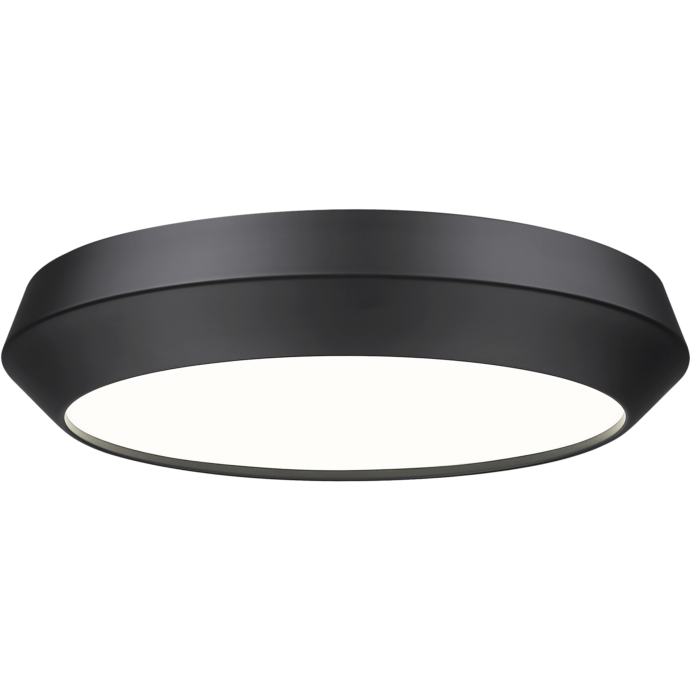 Quasars LED 16 inch Matte Black Flush Mount Ceiling Light