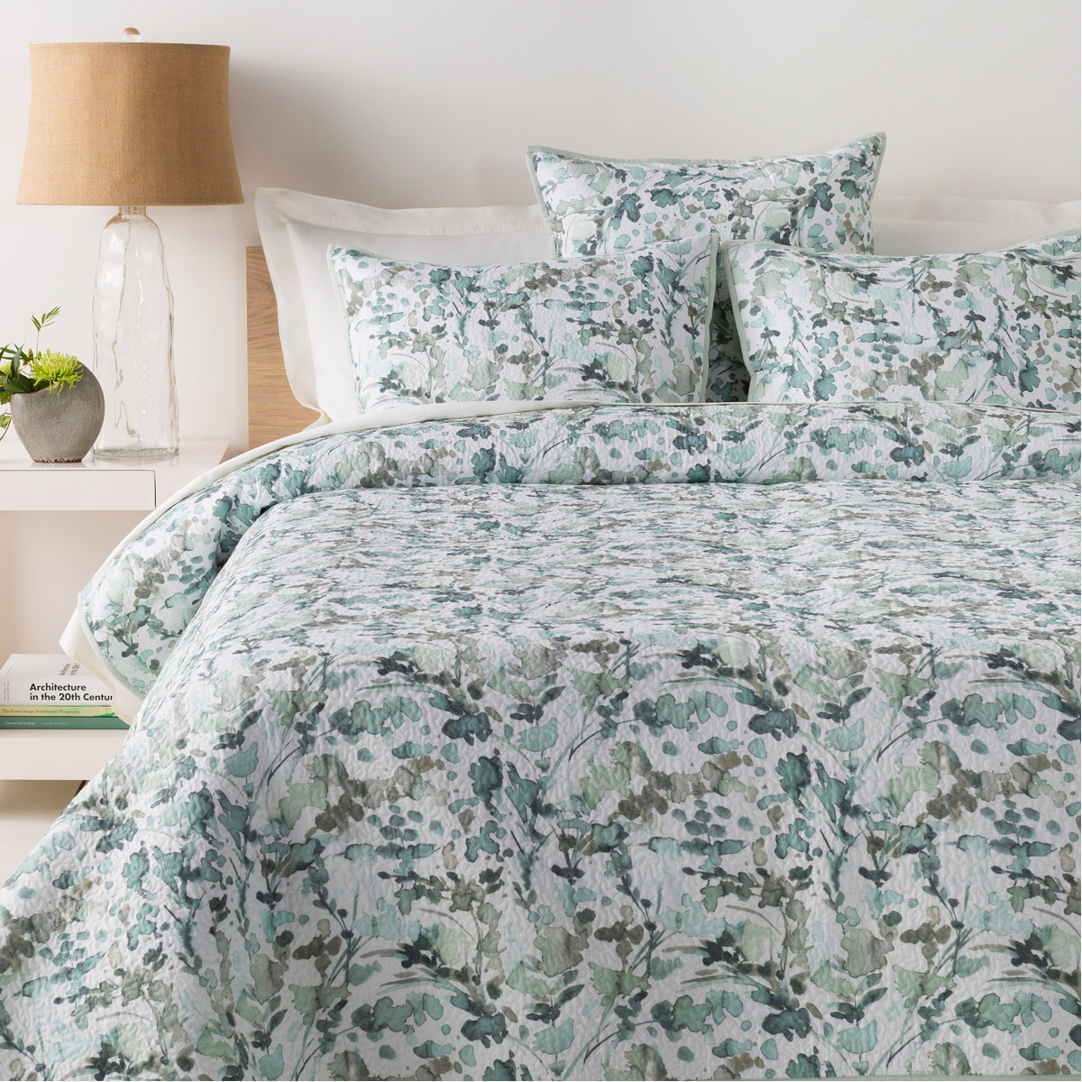 Naida 92 X 88 inch Sea Foam/White/Aqua/Teal/Navy/Light Gray Bedding in Full/Queen, Full or Queen