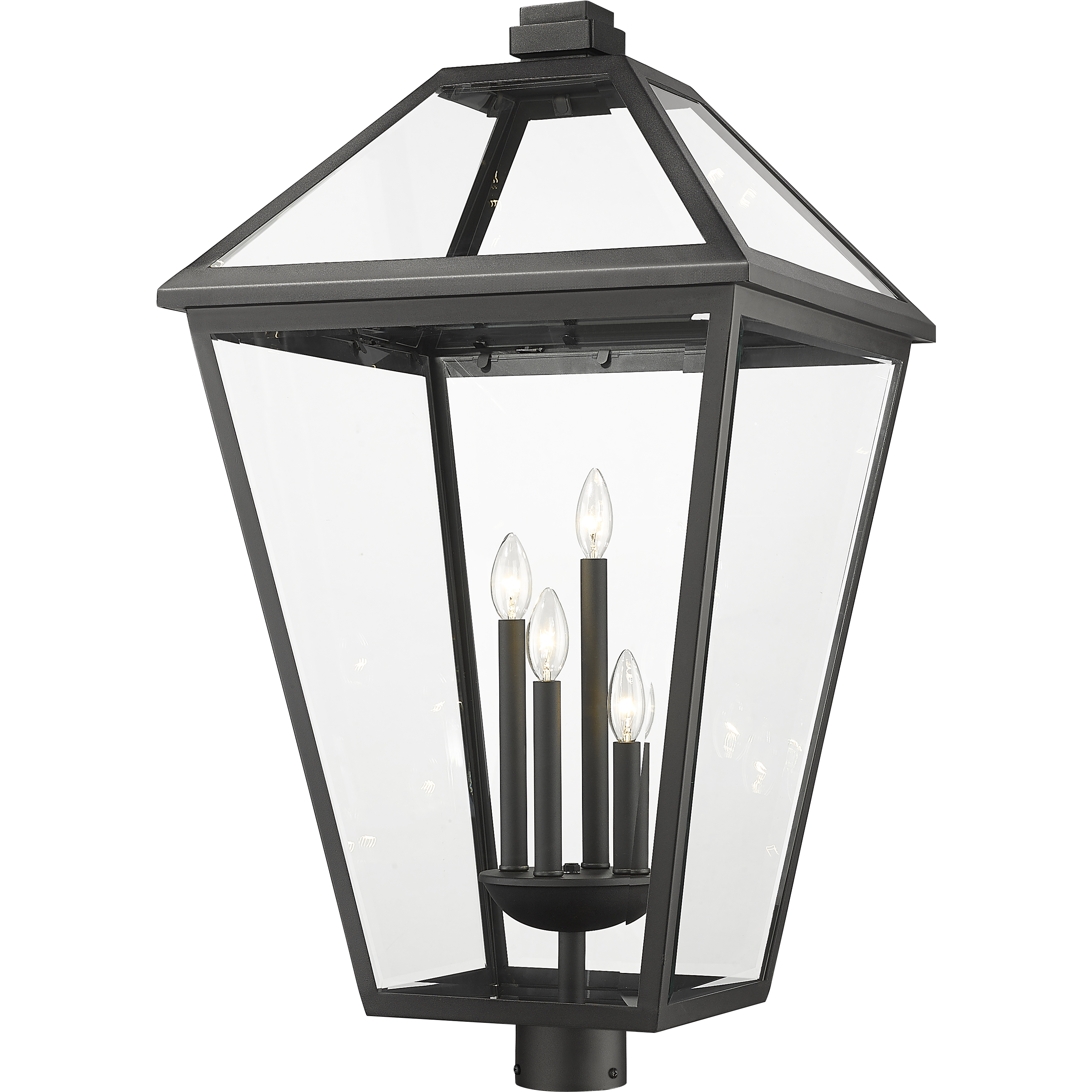 Talbot 4 Light 34.25 inch Black Outdoor Post Mount Fixture